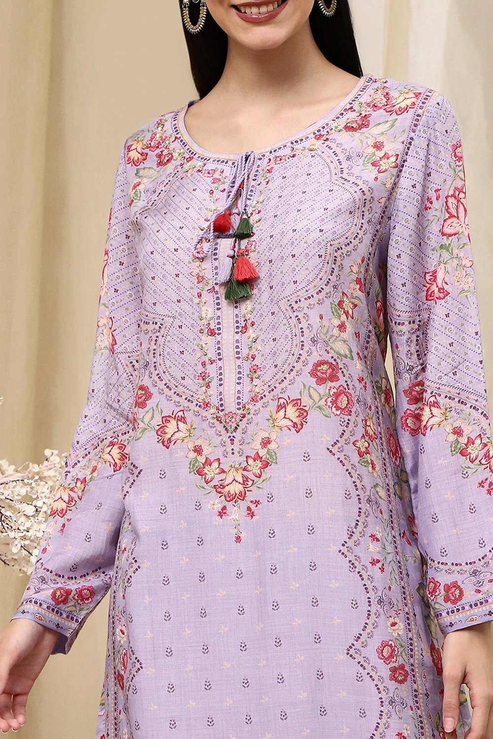 Pista Green Modal Blend Straight Suit Set image number 1