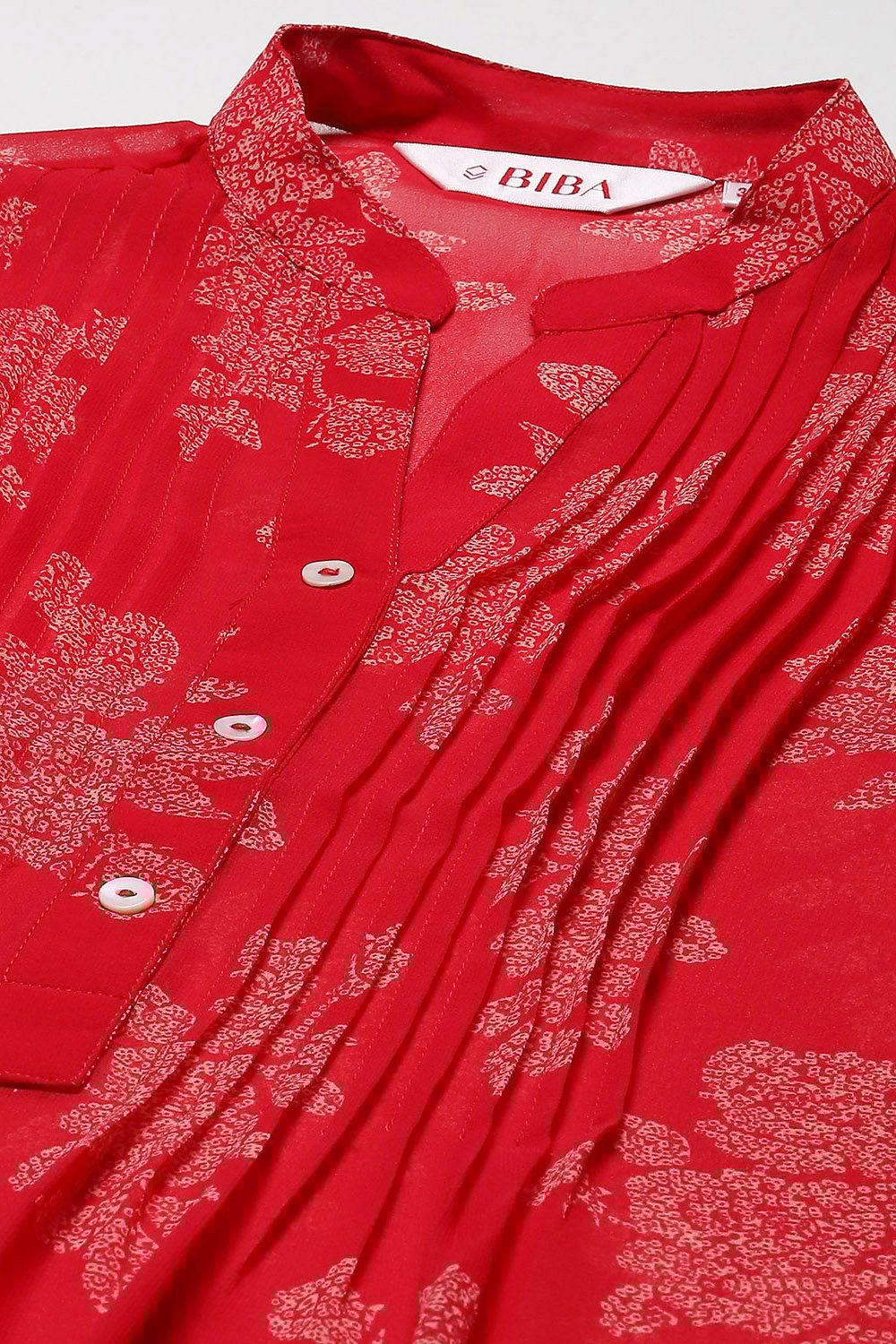 Teal Polyester Straight Printed Kurta image number 2