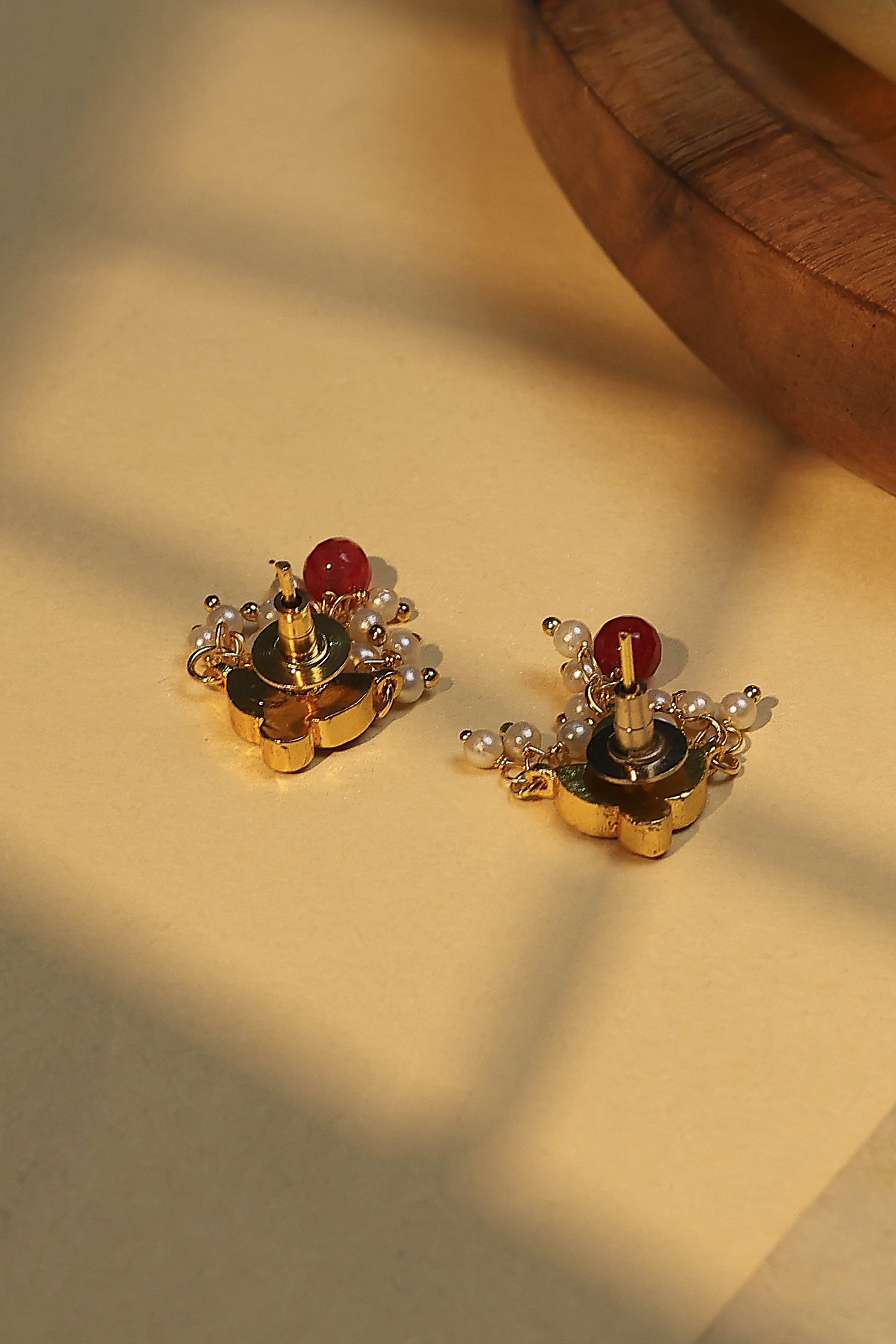Pink Brass Studs image number 2