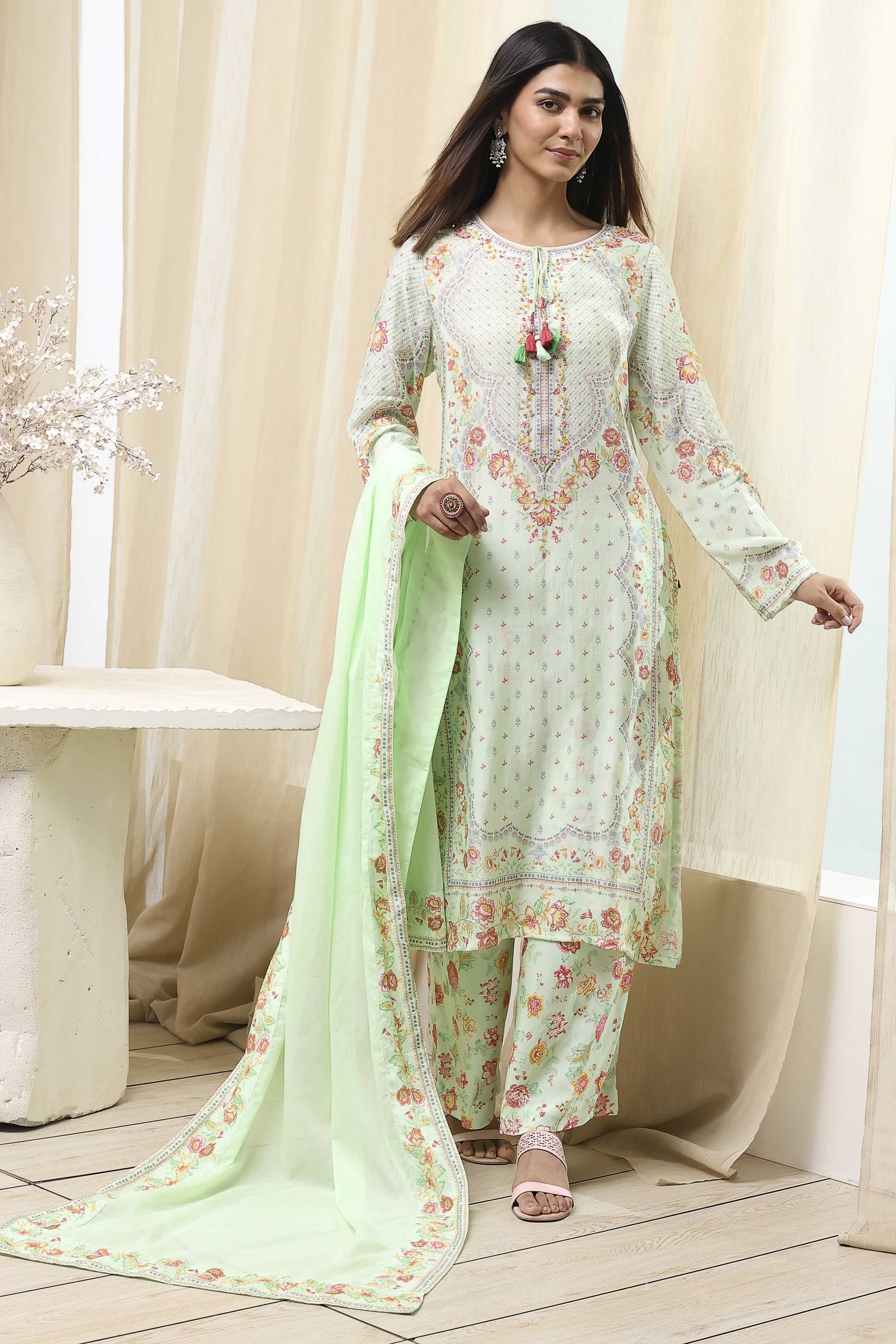 Purple Modal Blend Straight Suit Set image number 0