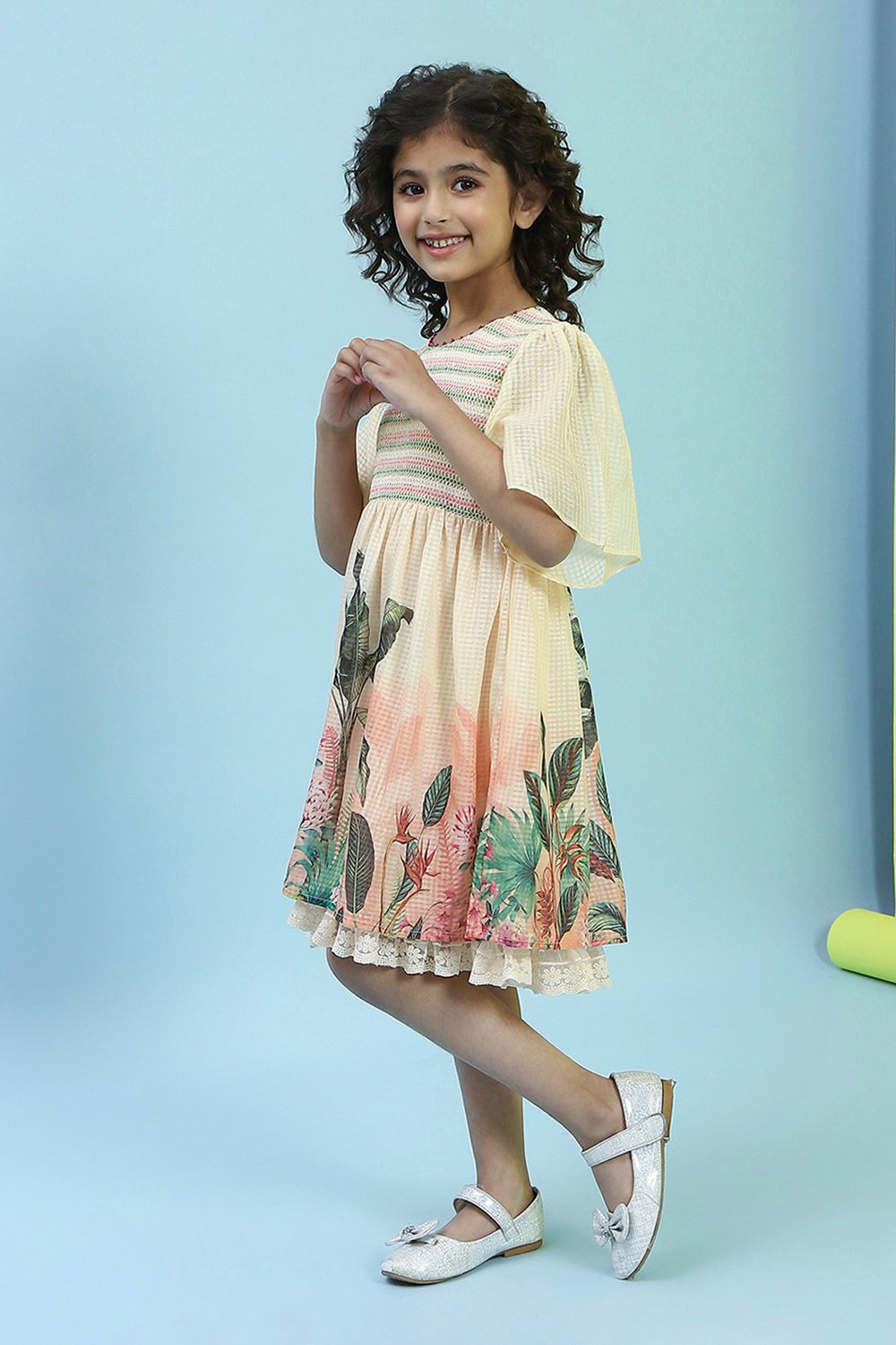 Beige Polyester Dress image number 2