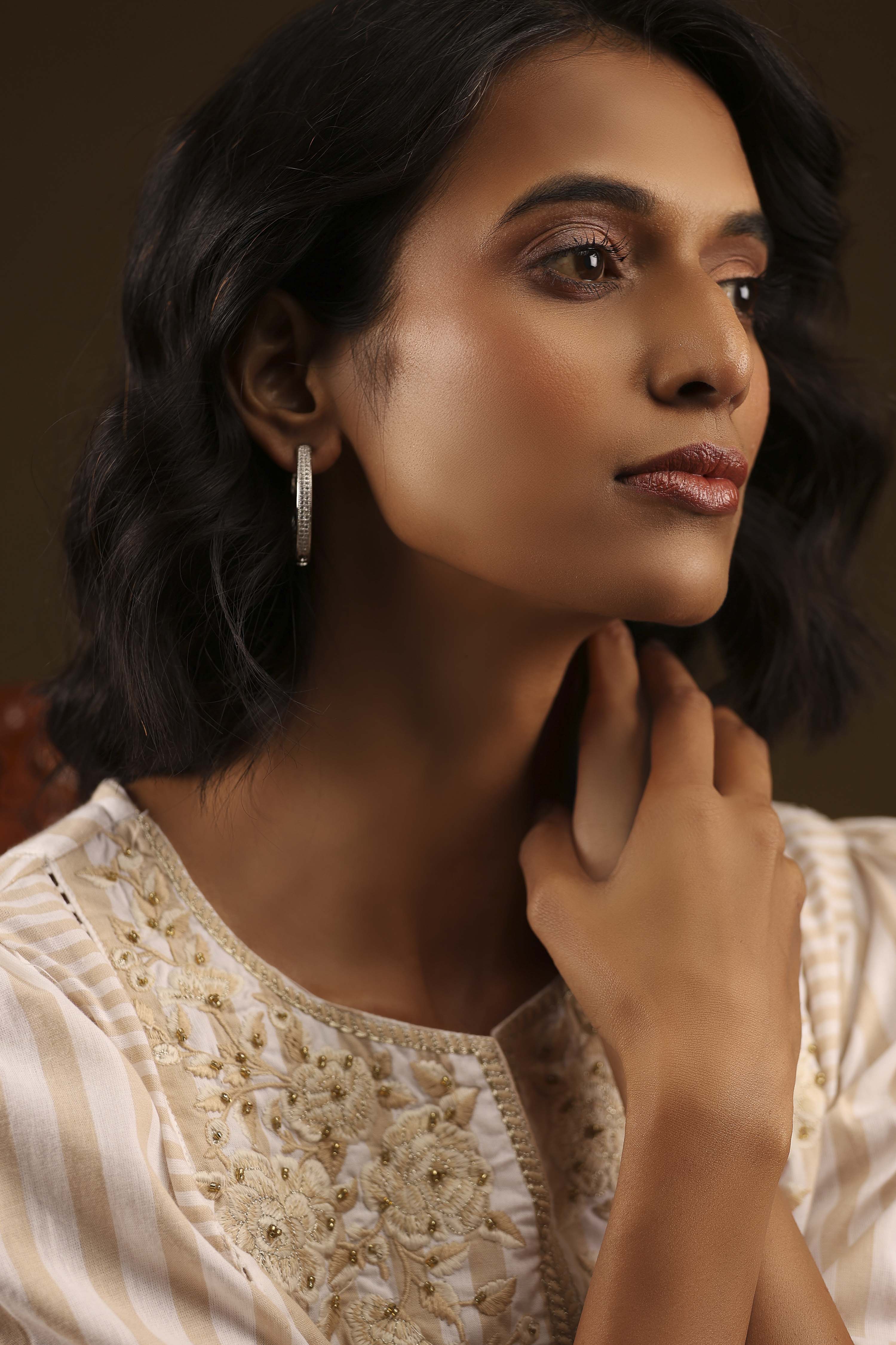 White Brass Hoops image number 3