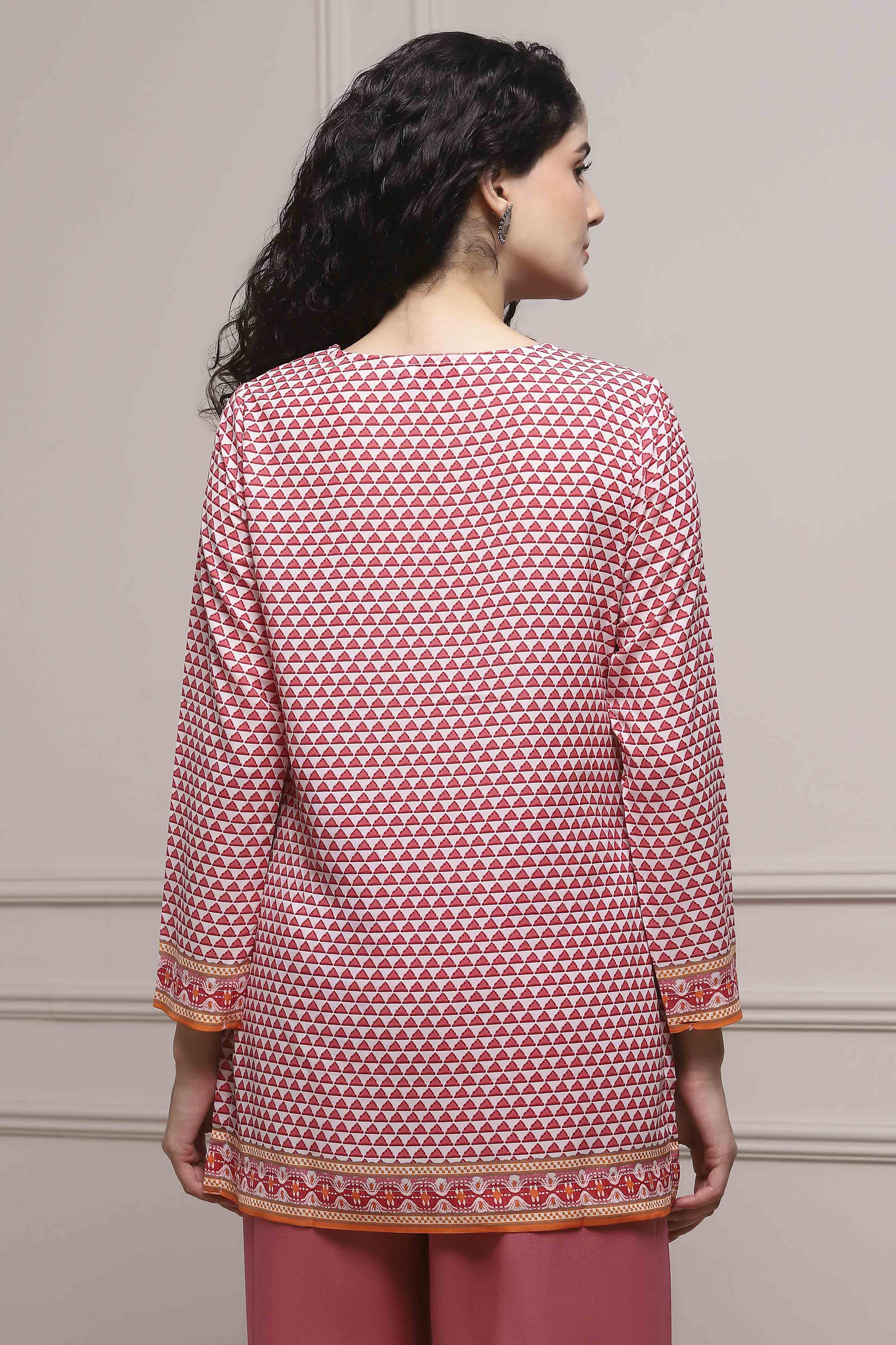 Red Art Silk Regular Kurta image number 3