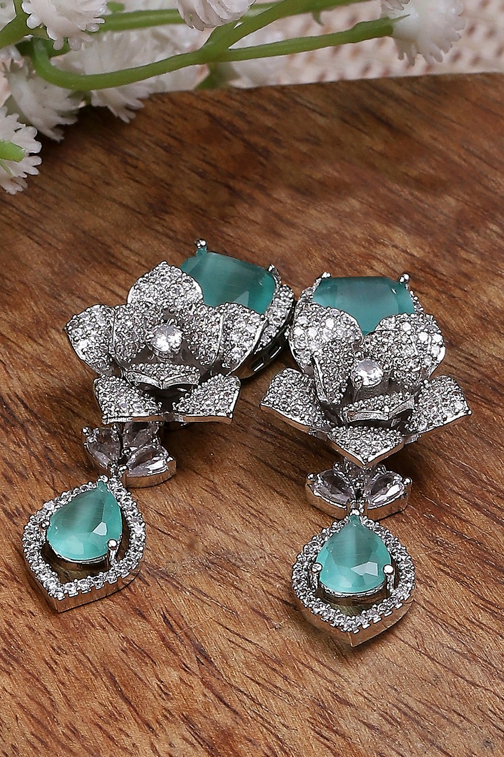Mint Green Alloy Drop & Danglers image number 0