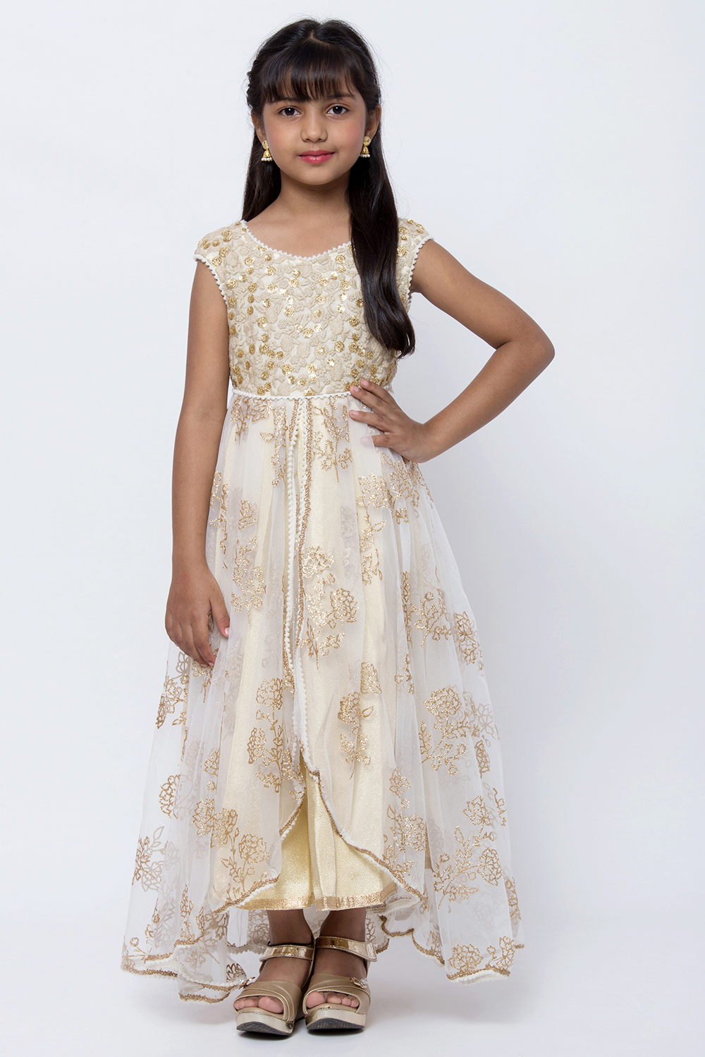 Beige Nylon Tulip Gown image number 0