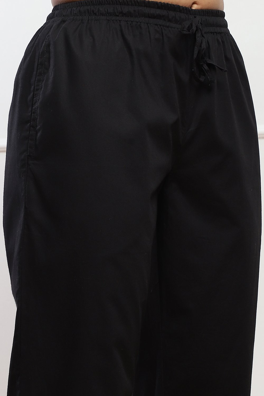 Fuschia Cotton Straight Pant image number 1