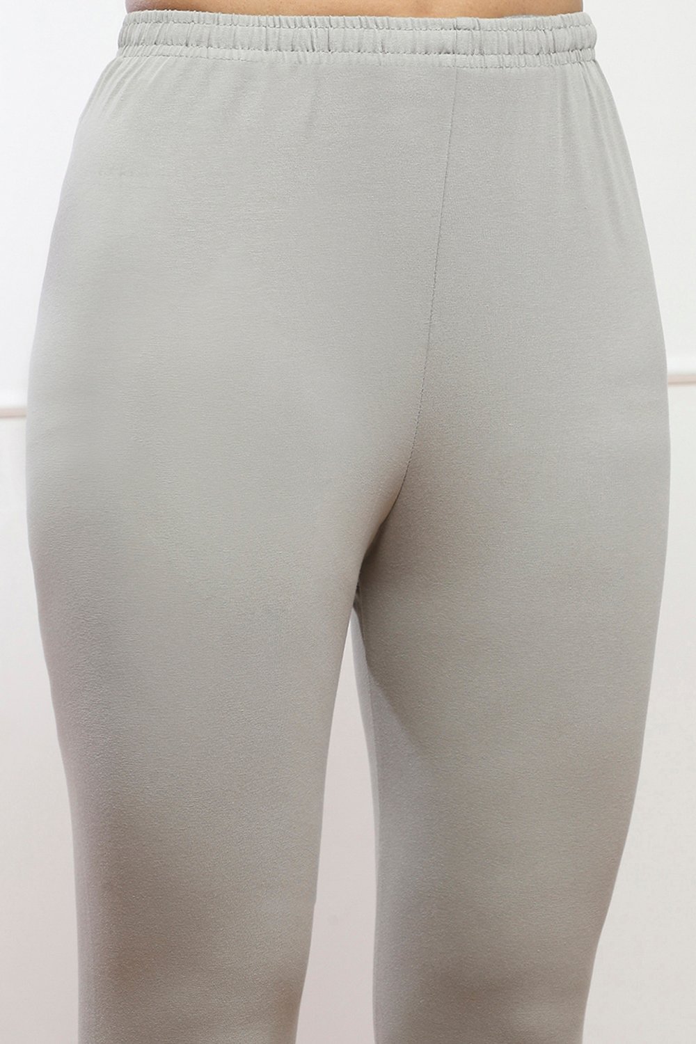Camel Cotton Blend Solid Churidar image number 1