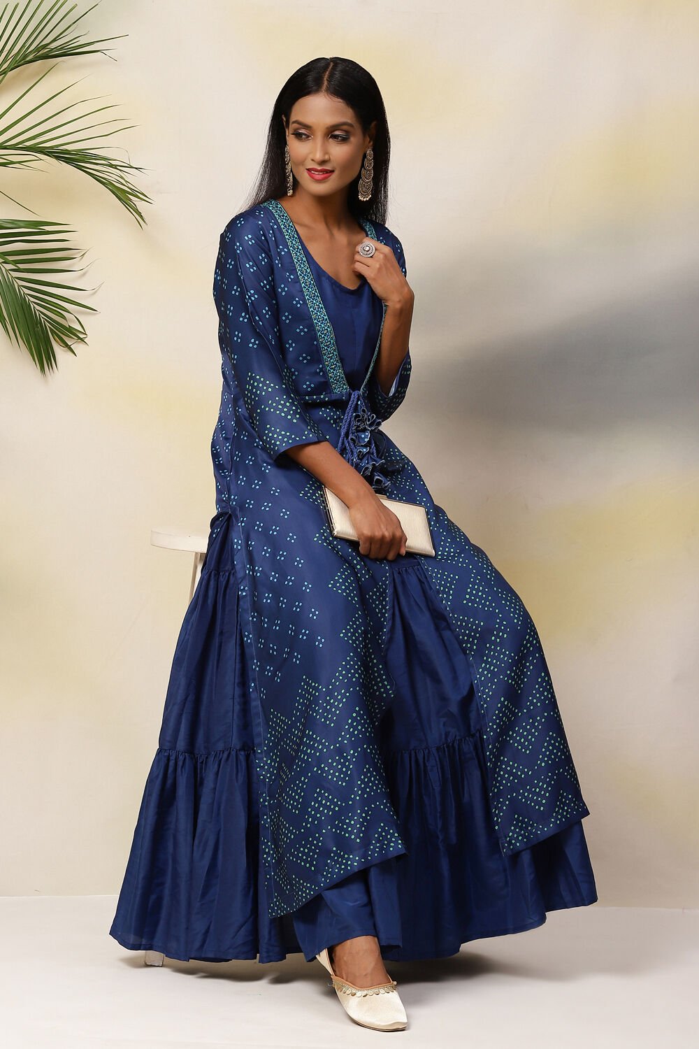 Blue Modal Straight Printed Kurta image number 3