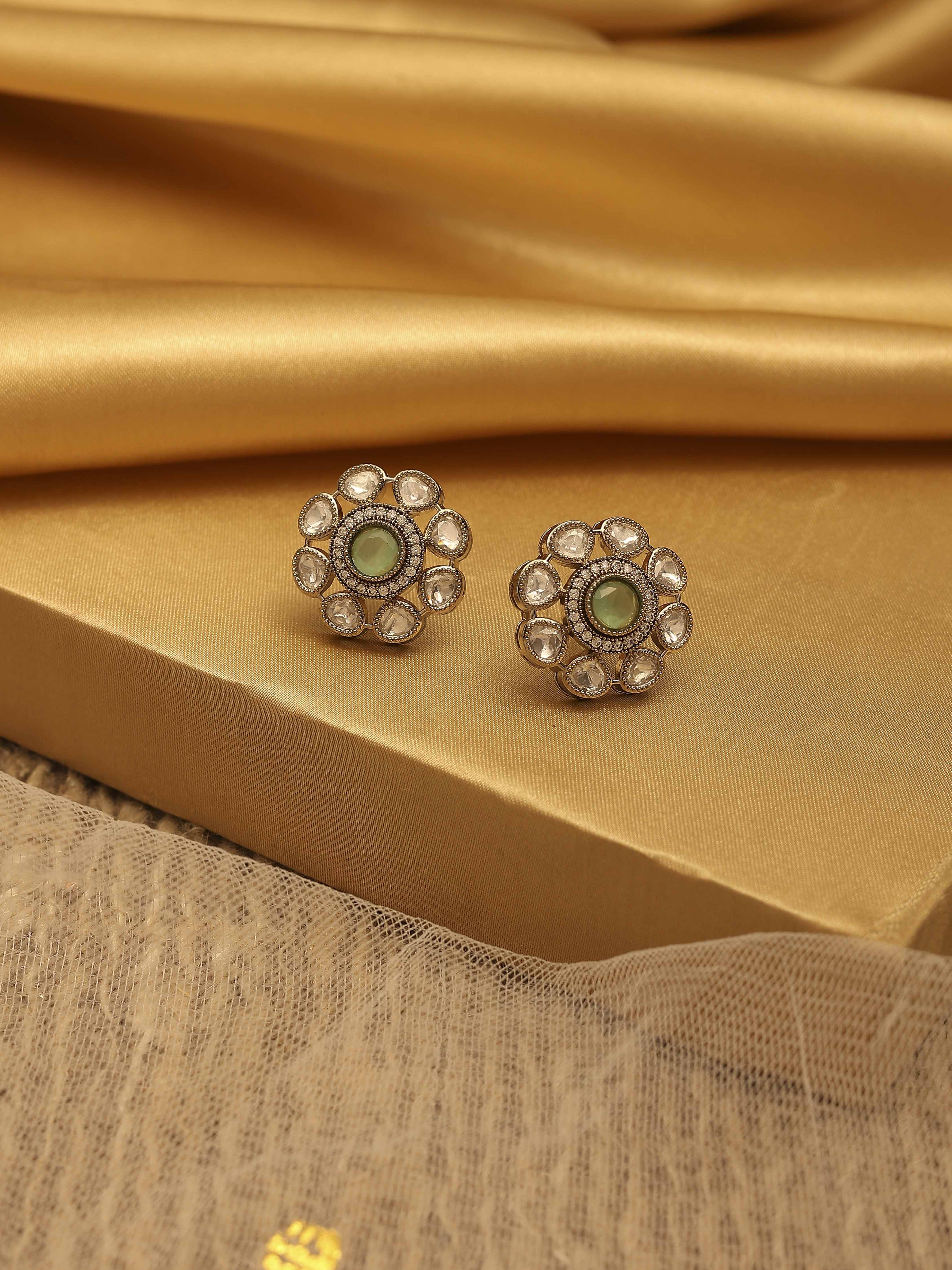 Mint Green Brass Studs image number 0