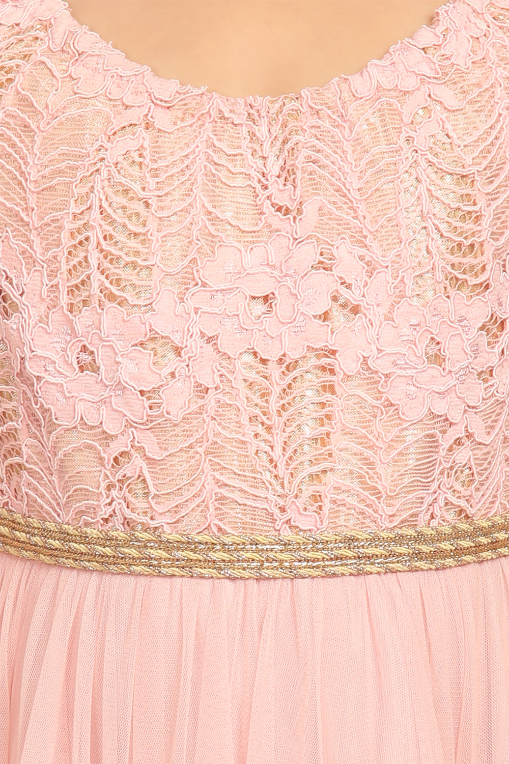 Pink Anarkali Poly Cotton Dress image number 1