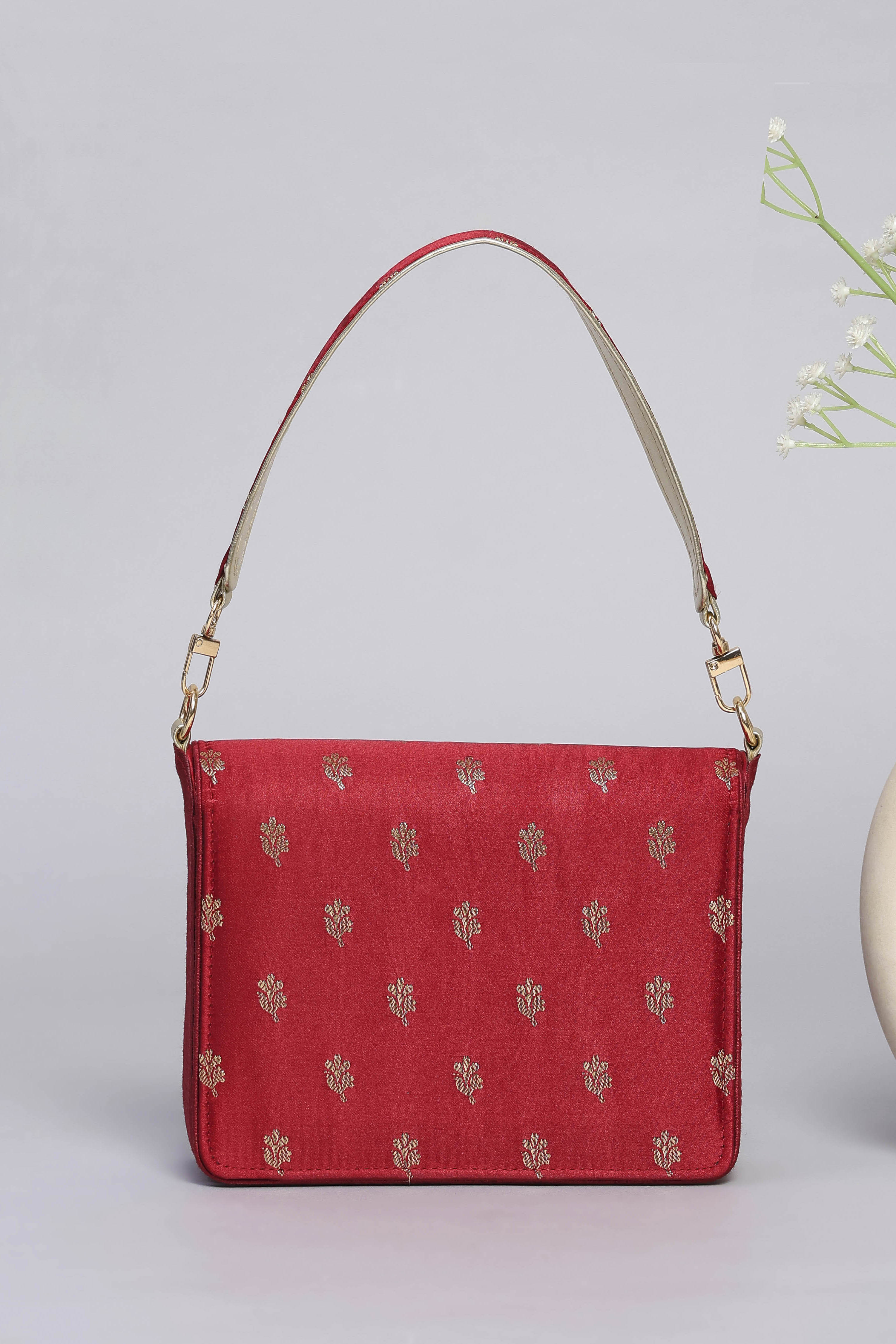 Red Polycotton Clutch image number 2