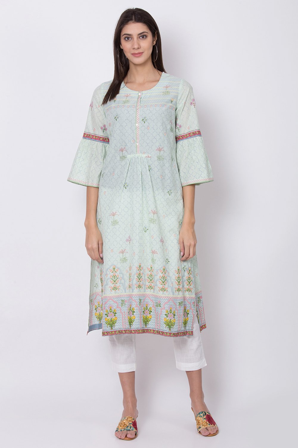 Yellow Straight Kurta image number 0