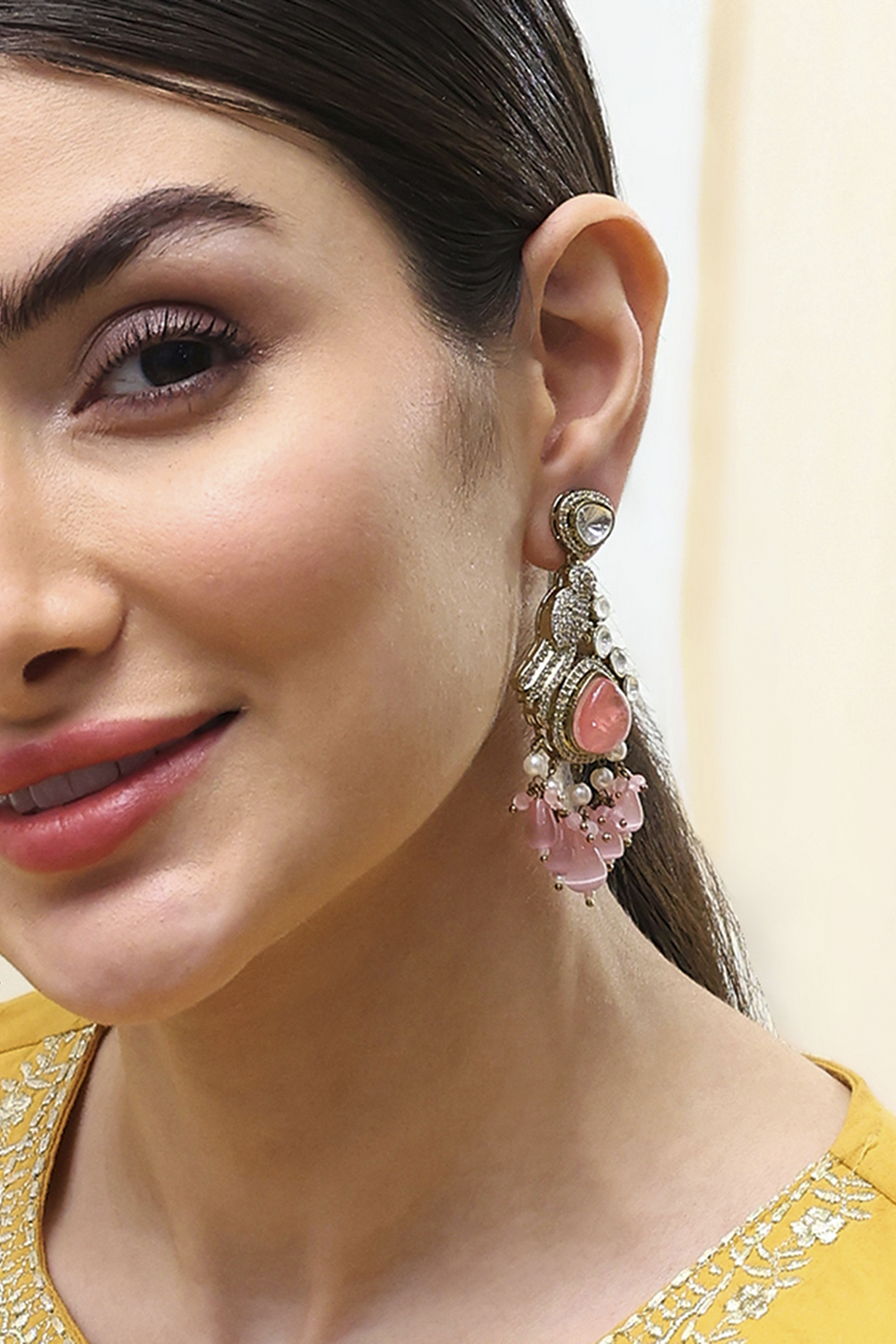 Light Pink Stone Earrings image number 1