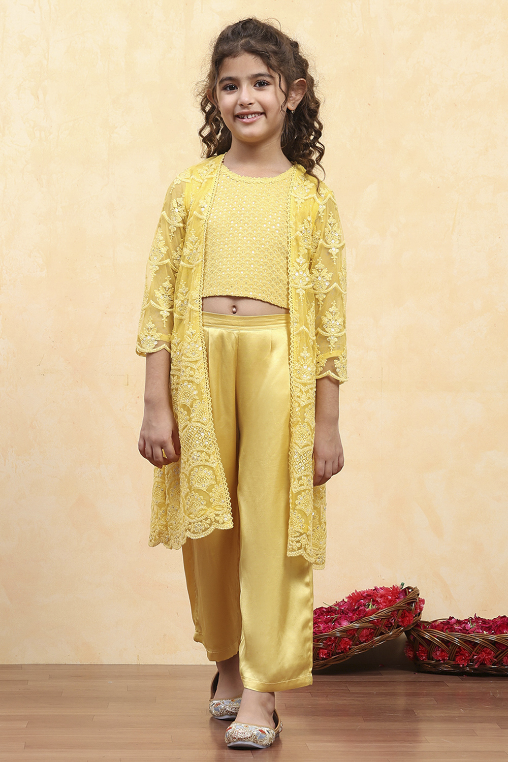 White Viscose Embroidered STRAIGHT 3 Piece Set image number 7