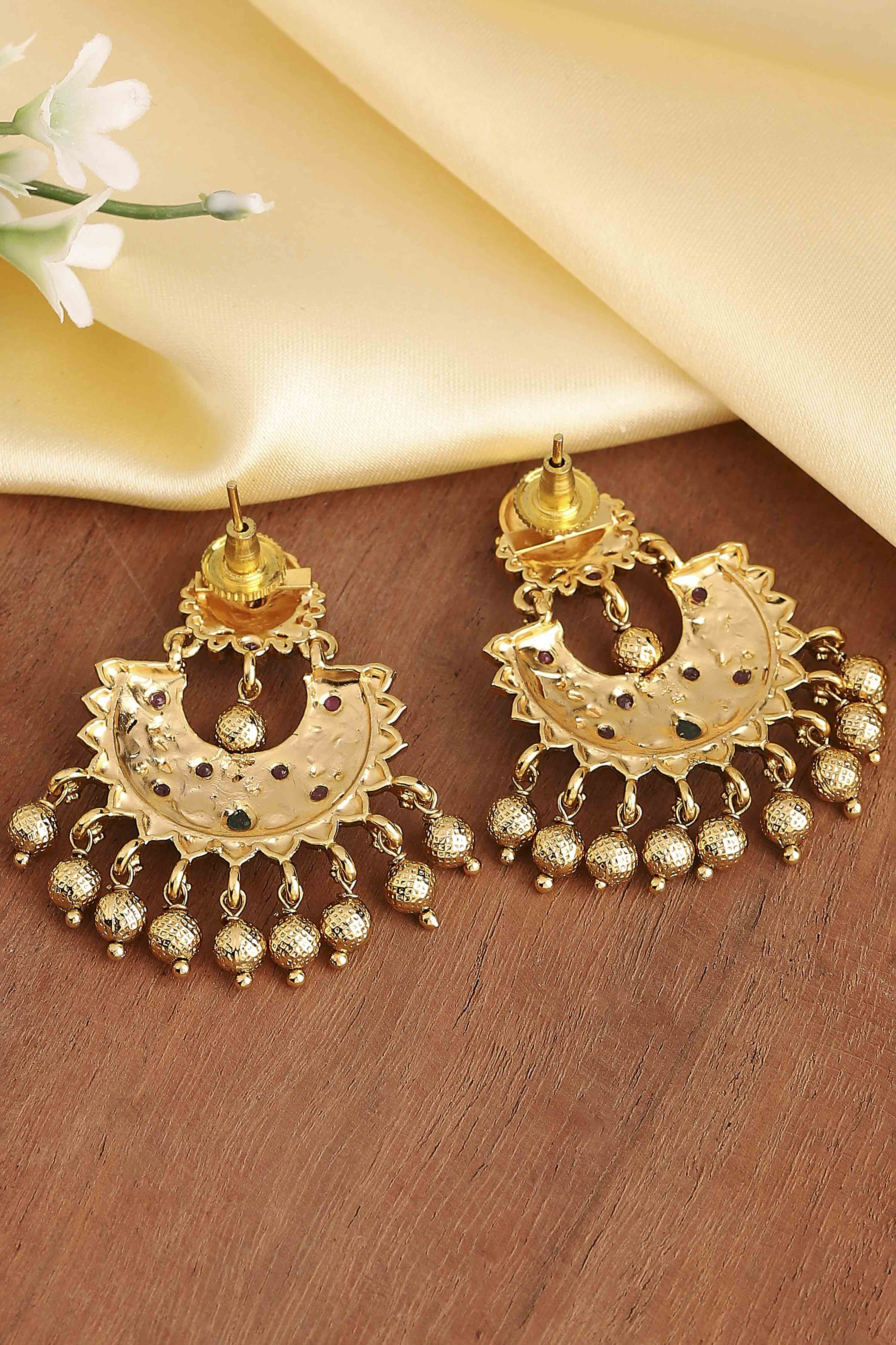 Gold Brass Chaandbali image number 2