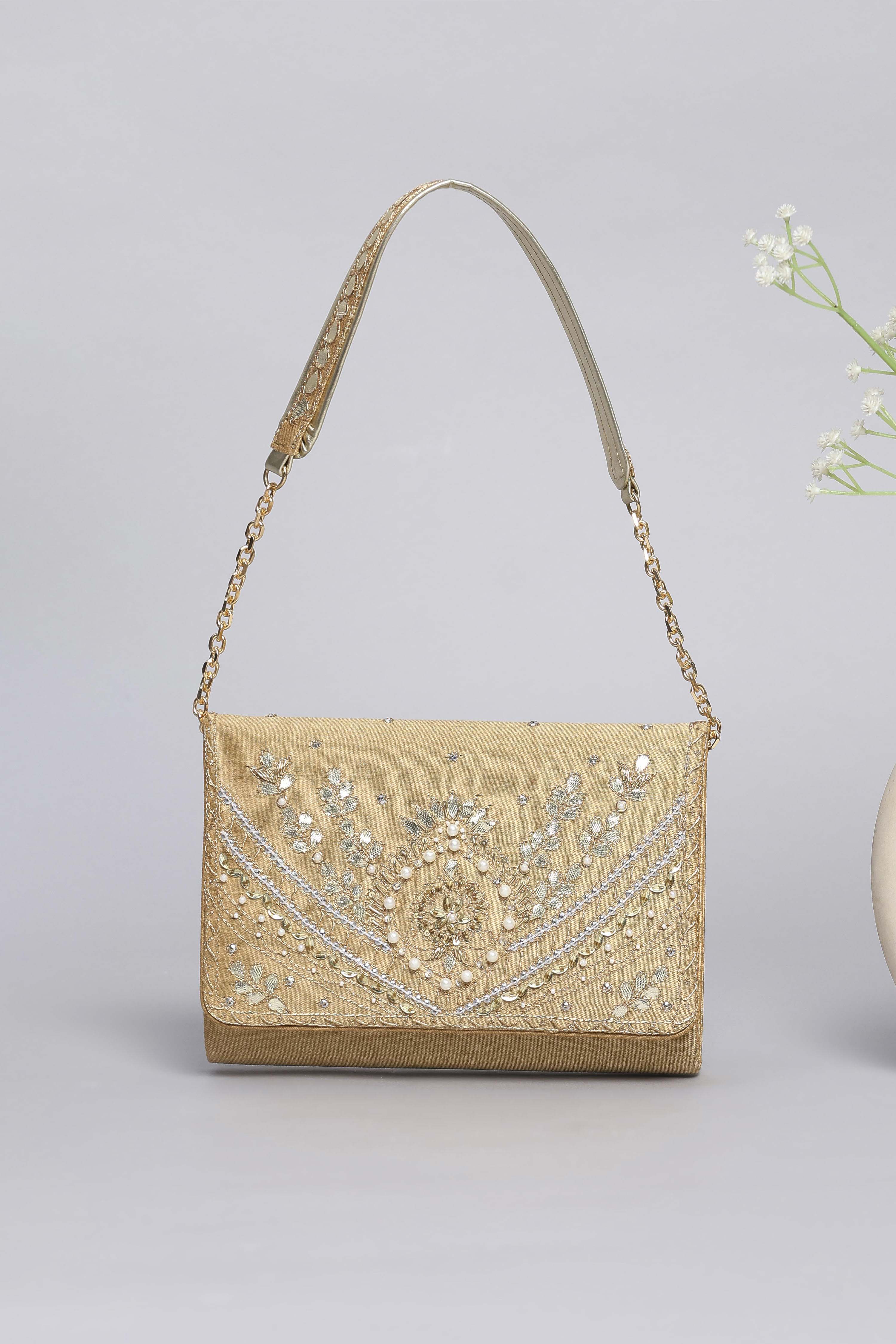 Gold Polycotton Clutch image number 2