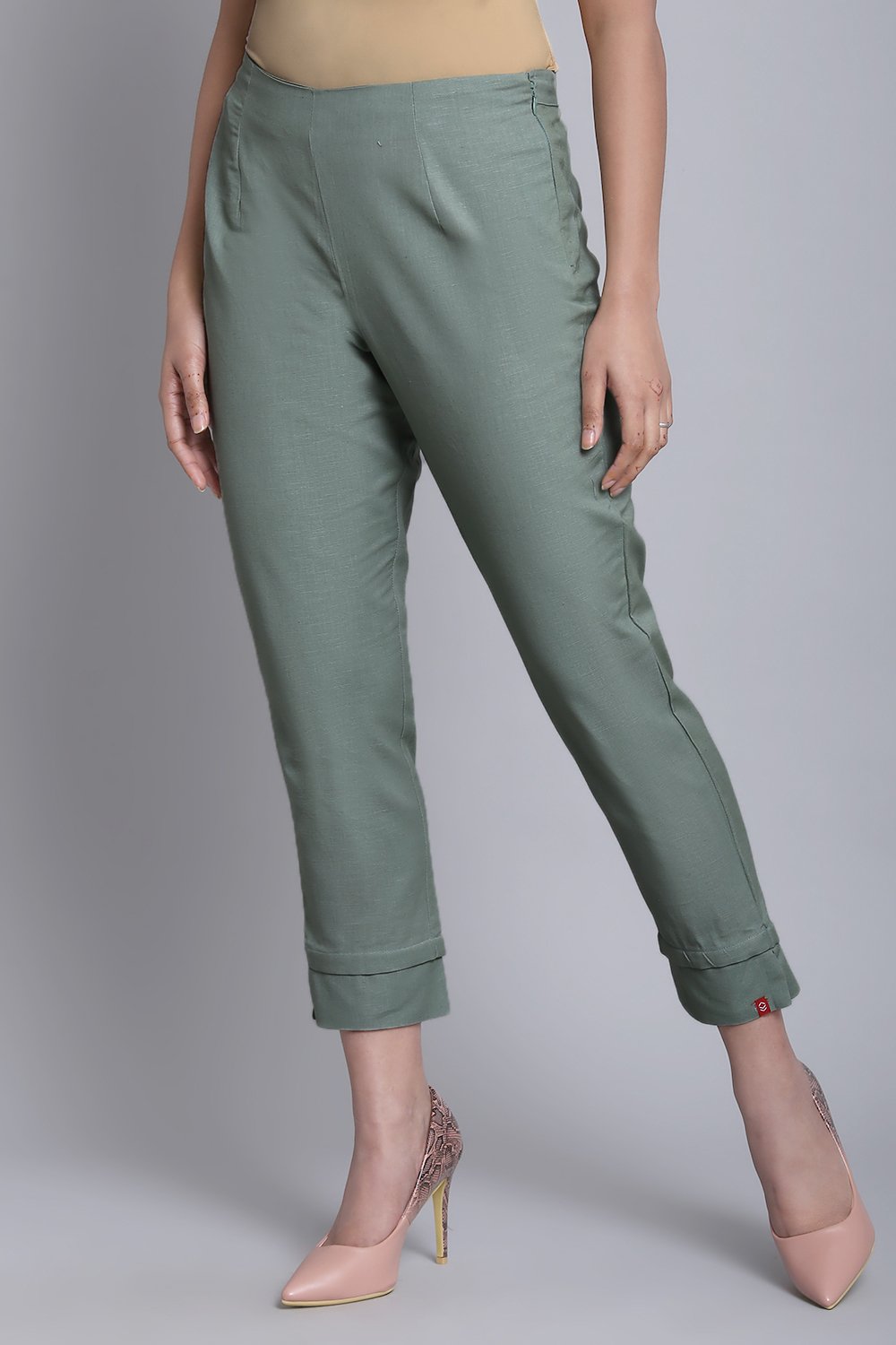 Green Bay Cotton Blend Solid Pant image number 3