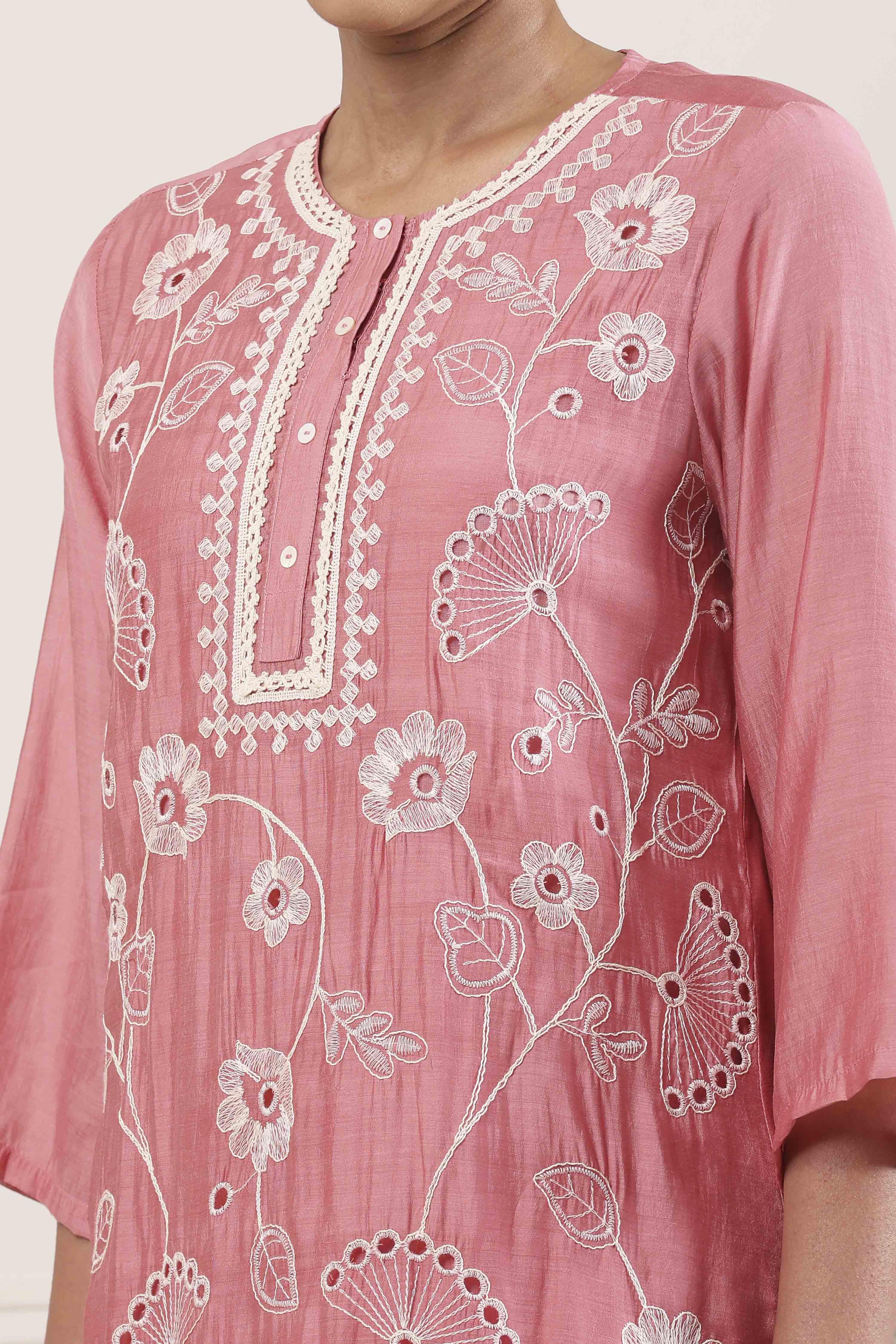 Yellow Viscose Blend Straight Suit Set image number 1