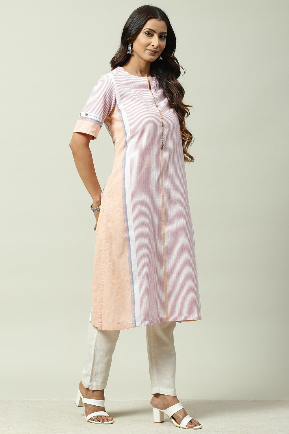 Natural Cotton Straight Kurta image number 4