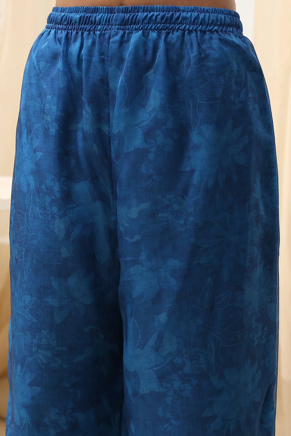Blue Dyed Straight Suit Set image number 2