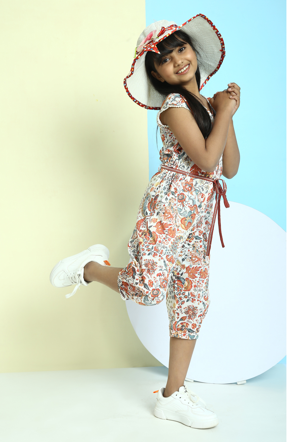 Off White Cotton Jumpsuit image number 4