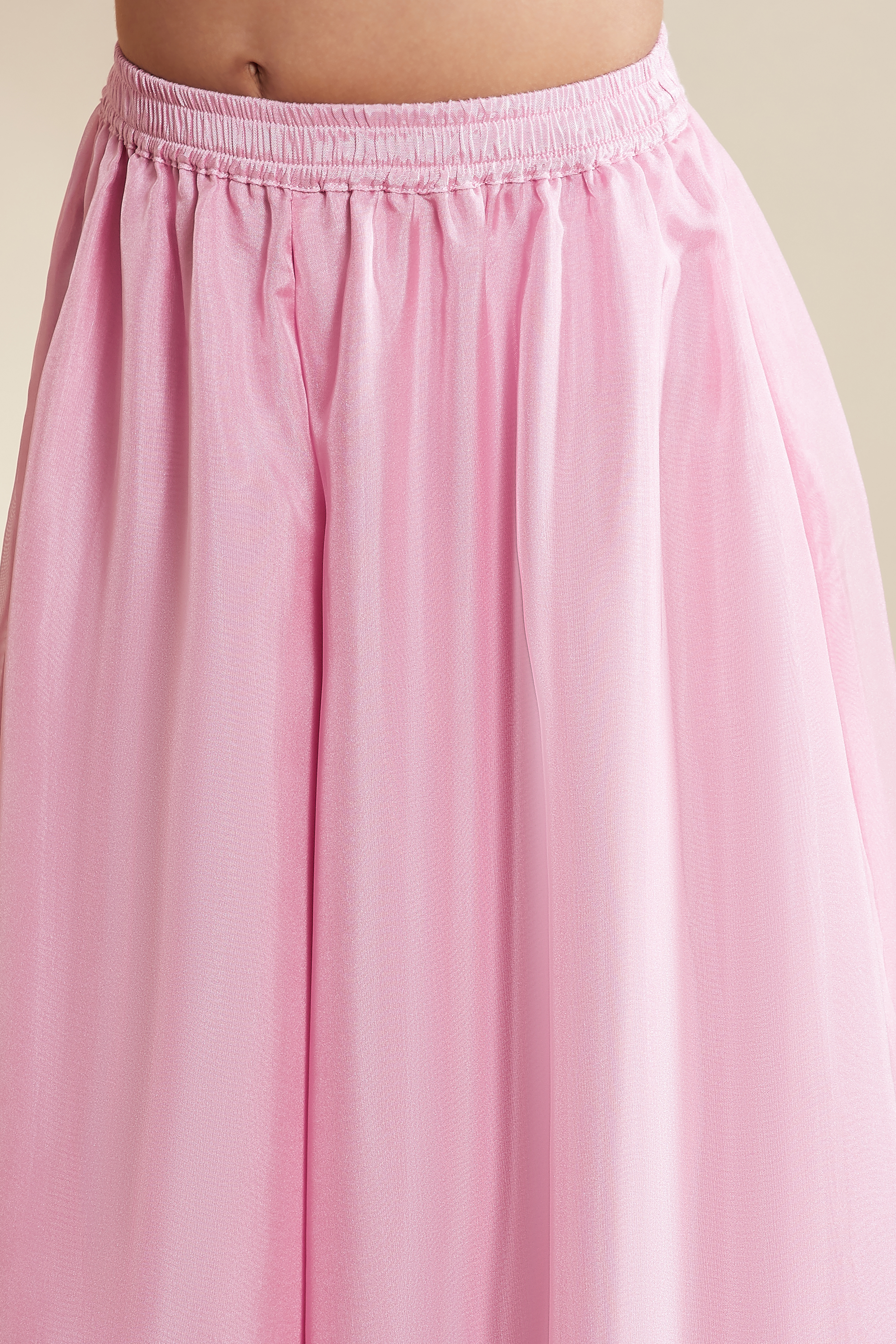 Pink Printed Peplum Kurta Set image number 2
