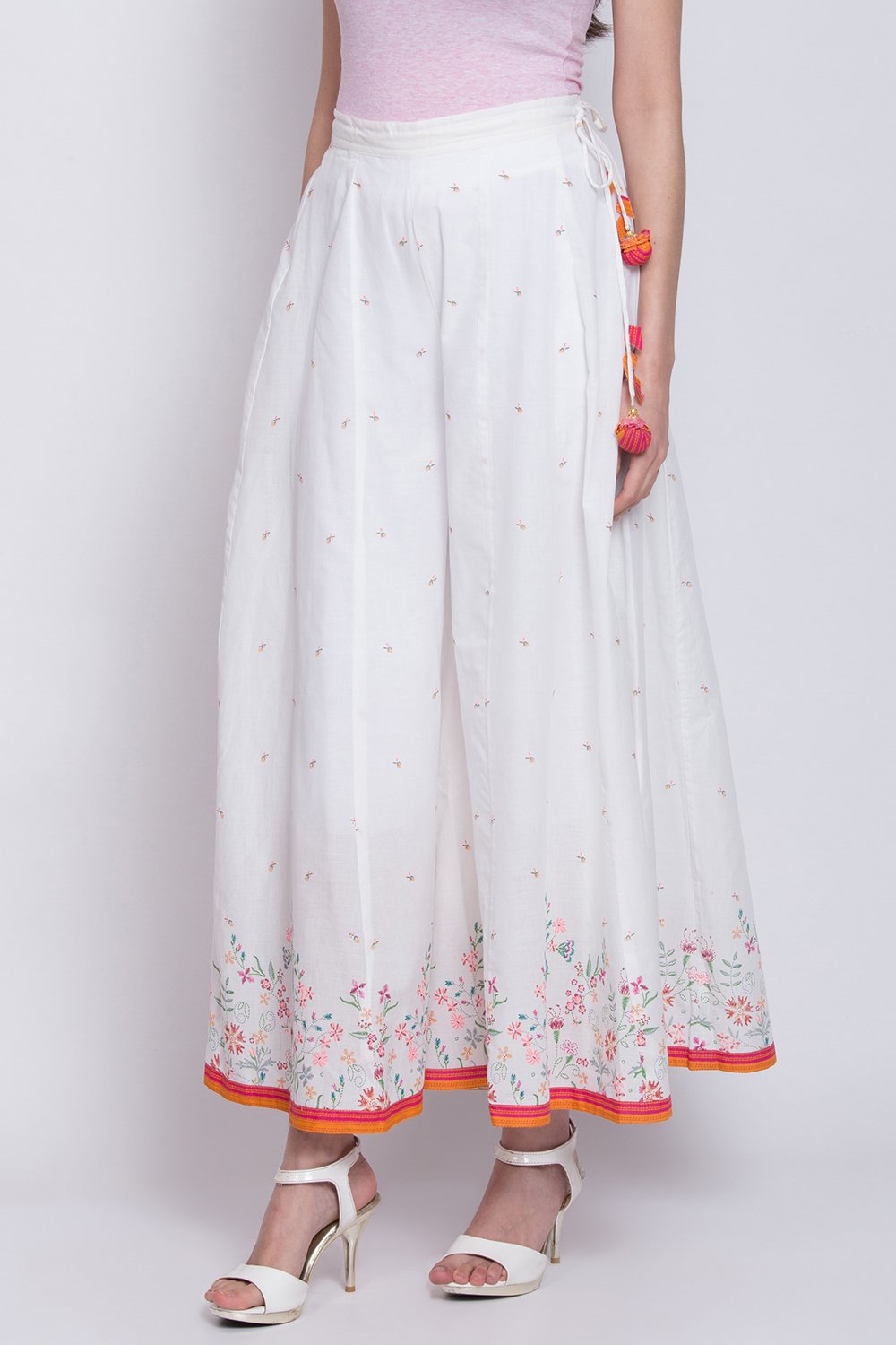 White Cotton Palazzo image number 2