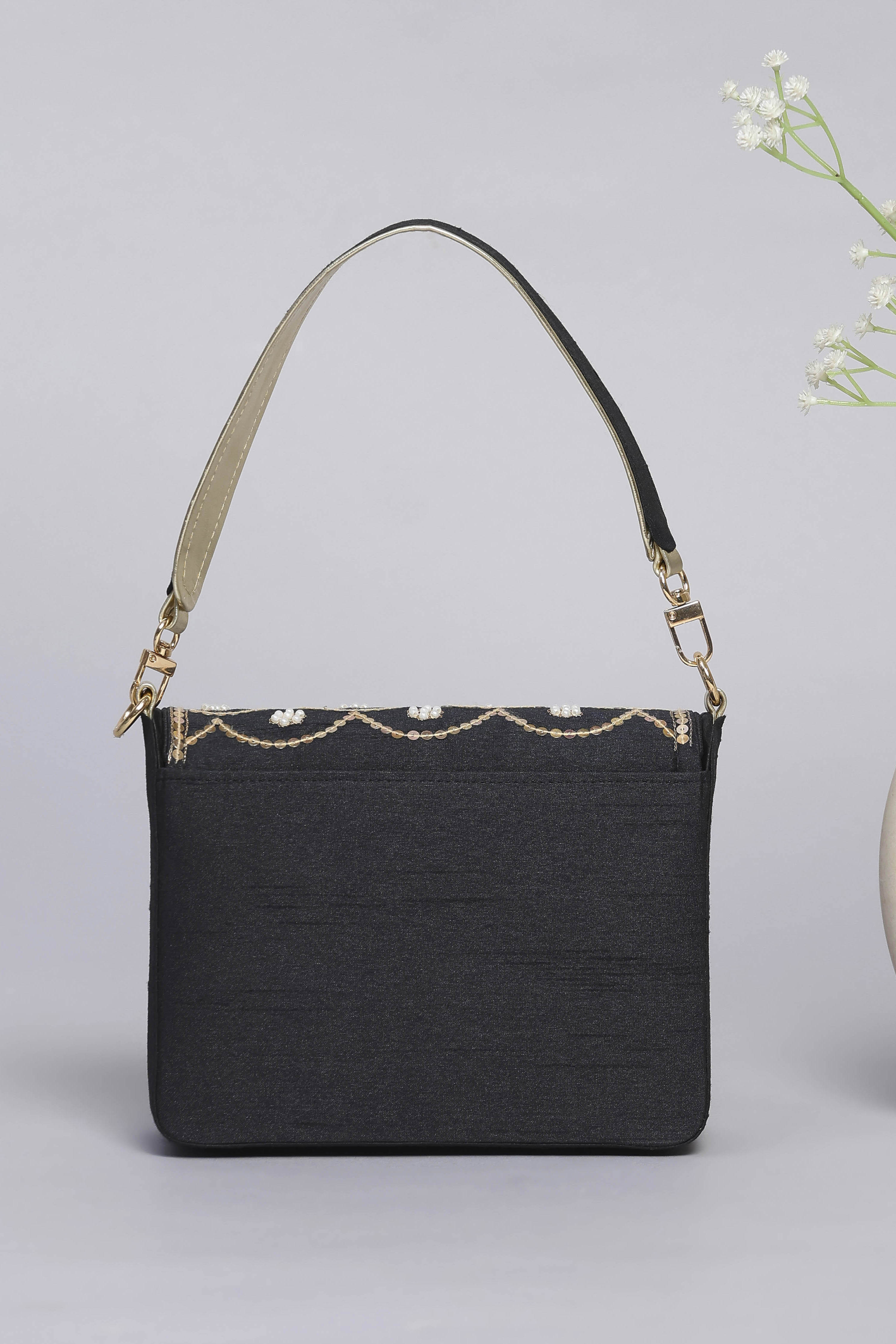 Black Polycotton Clutch image number 5