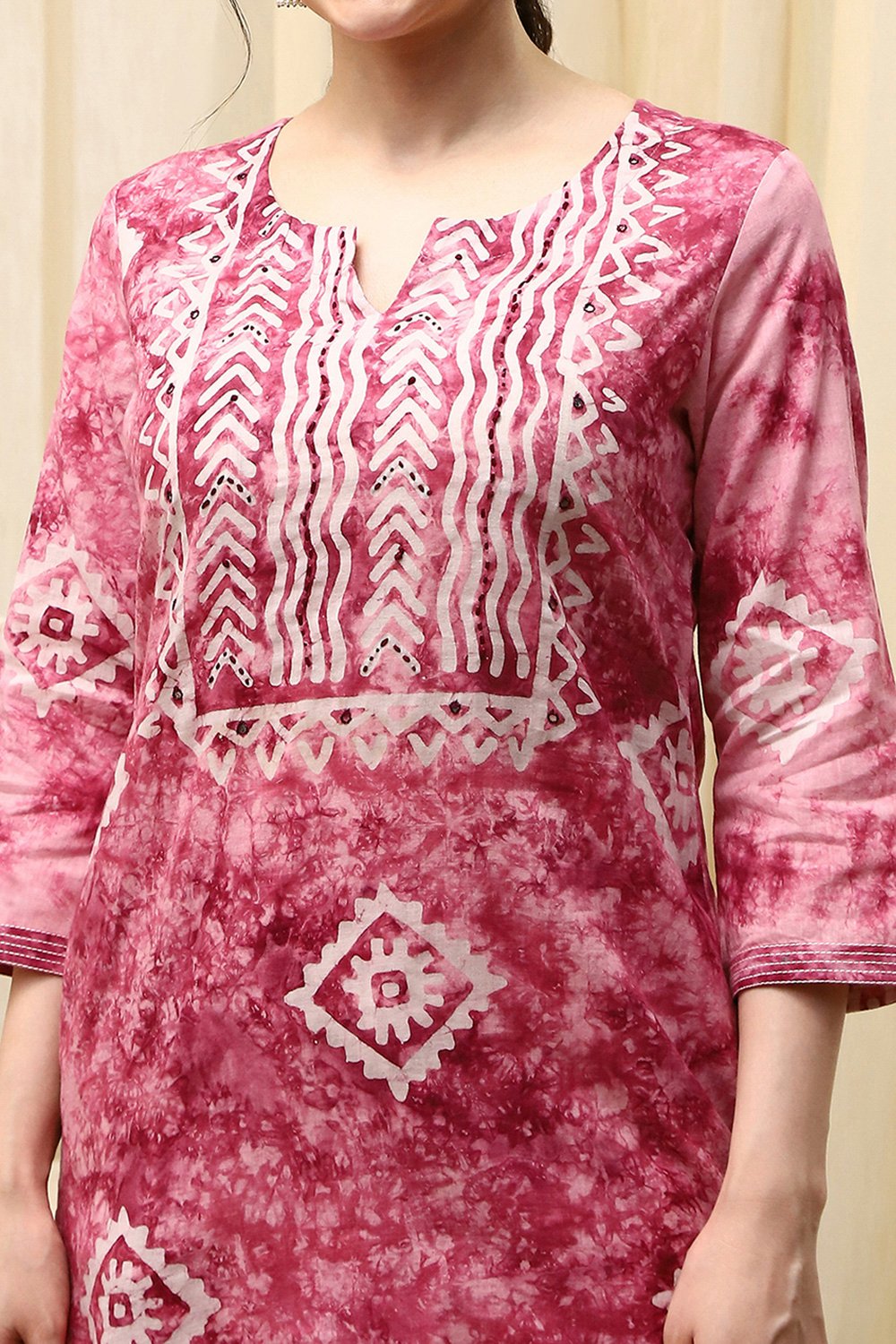 Blue Cotton  Unstitched Suit Set image number 2