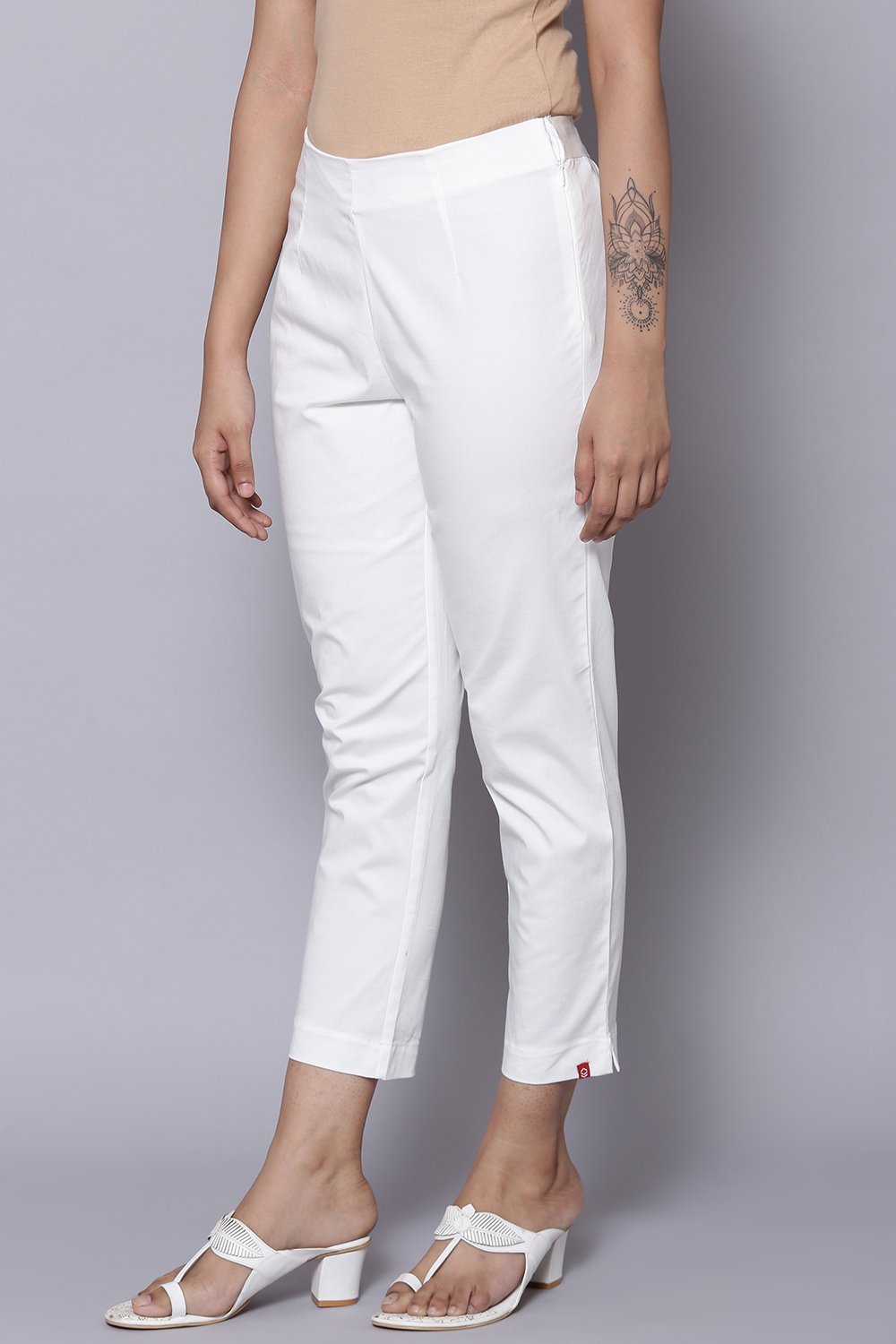Black cotton lycra Pants image number 0