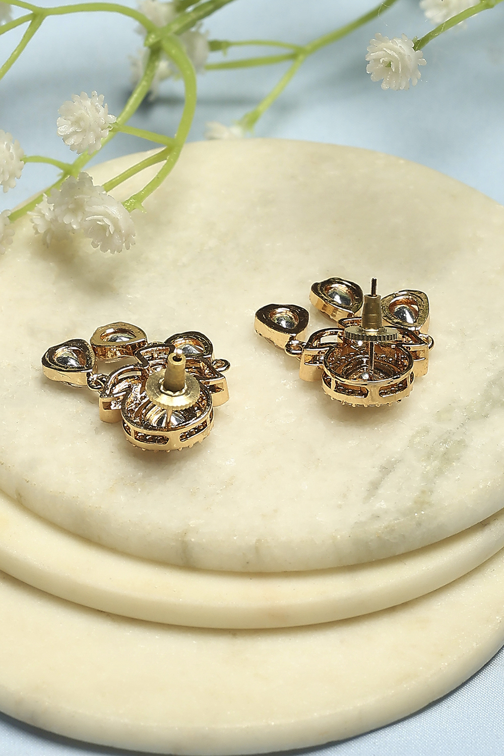 White Brass Drop & Danglers image number 2