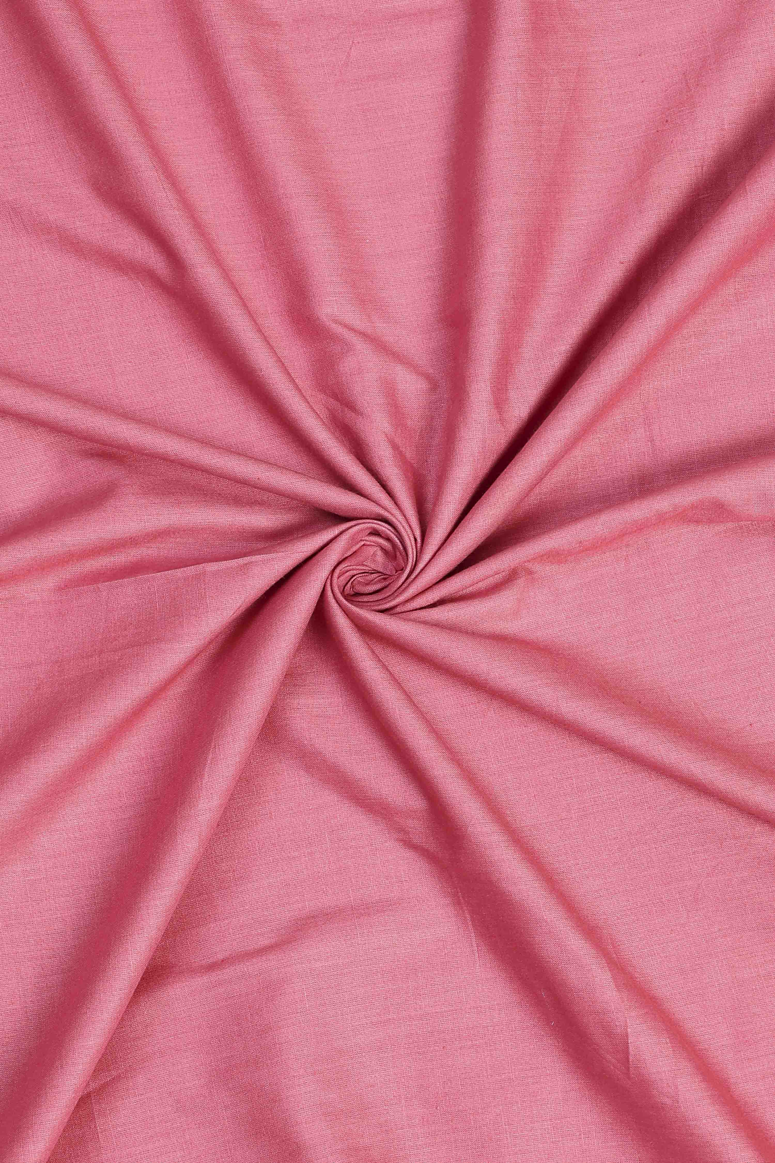 Pink Cotton Flower and Lace Work Unstitched Suit Set image number 2