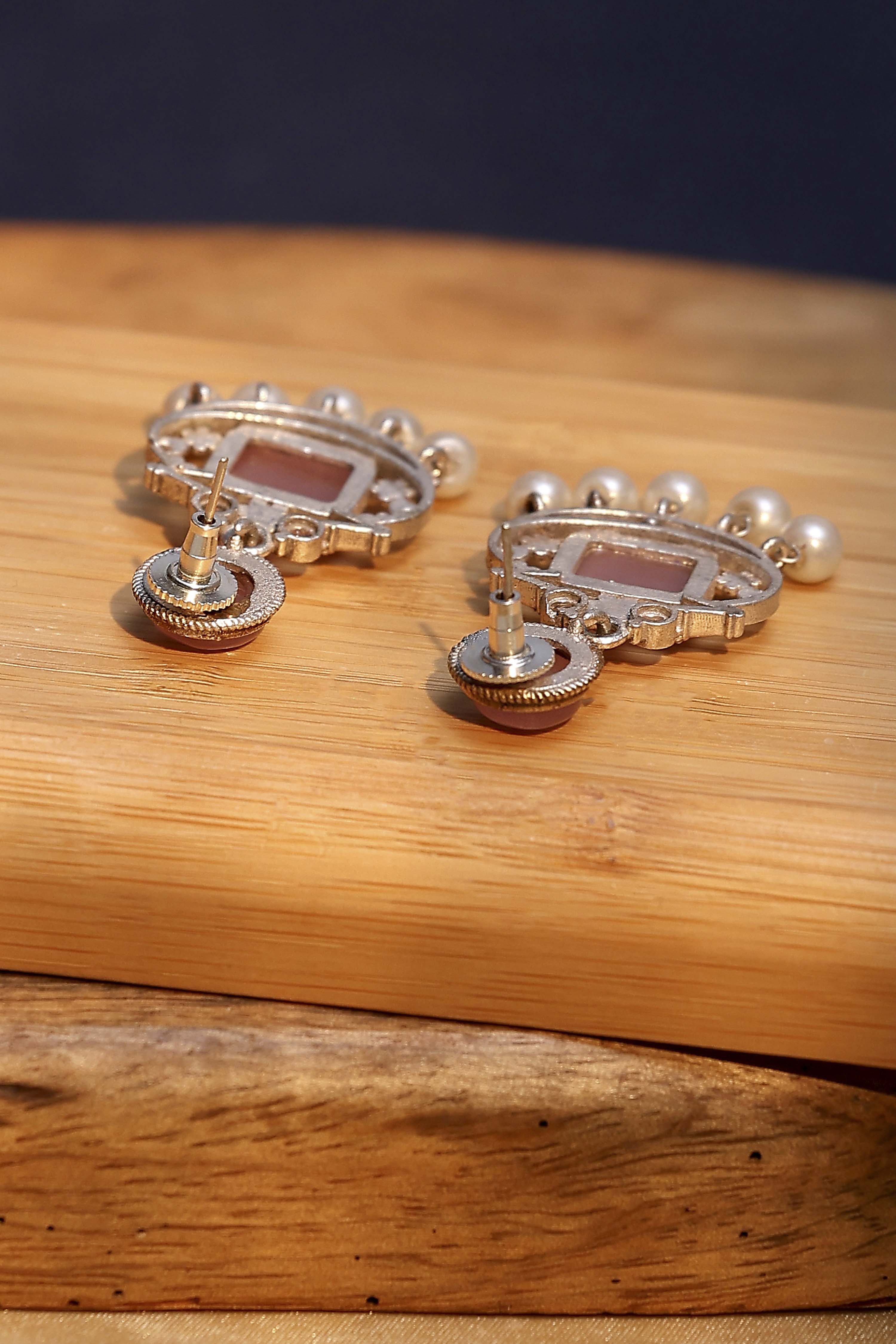 Light Pink Brass Drop & Danglers image number 2