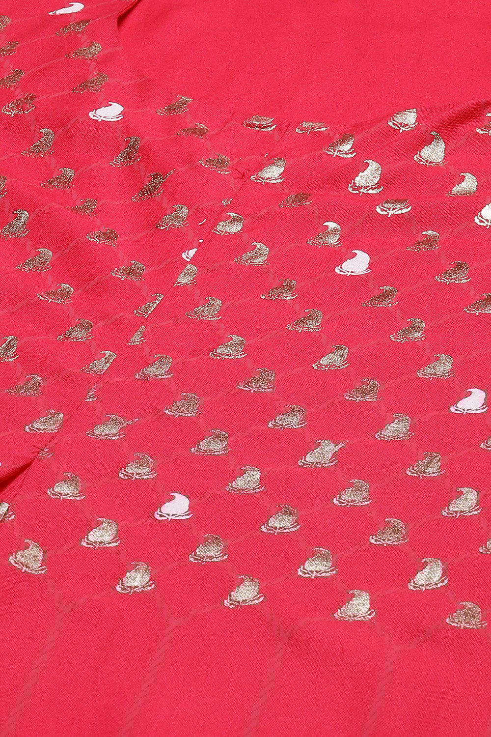 Fuschia Rayon Straight Kurta Pant Suit Set image number 1