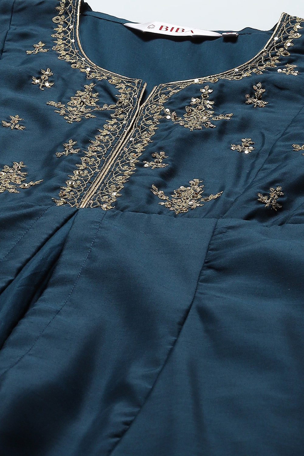 Violet Jersey Anarkali Kurta Churidar Suit Set image number 1