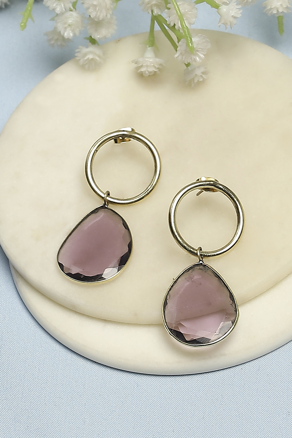 Purple Brass Danglers image number 0