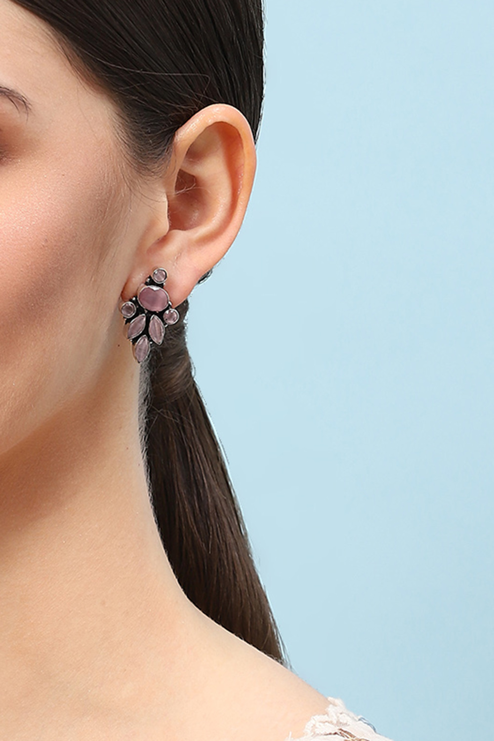 Lilac Brass Earrings image number 1