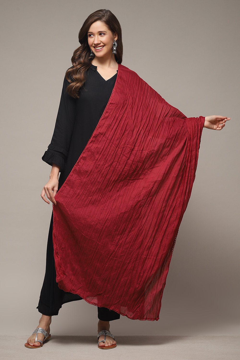 Sky Blue Cotton Dupatta image number 0
