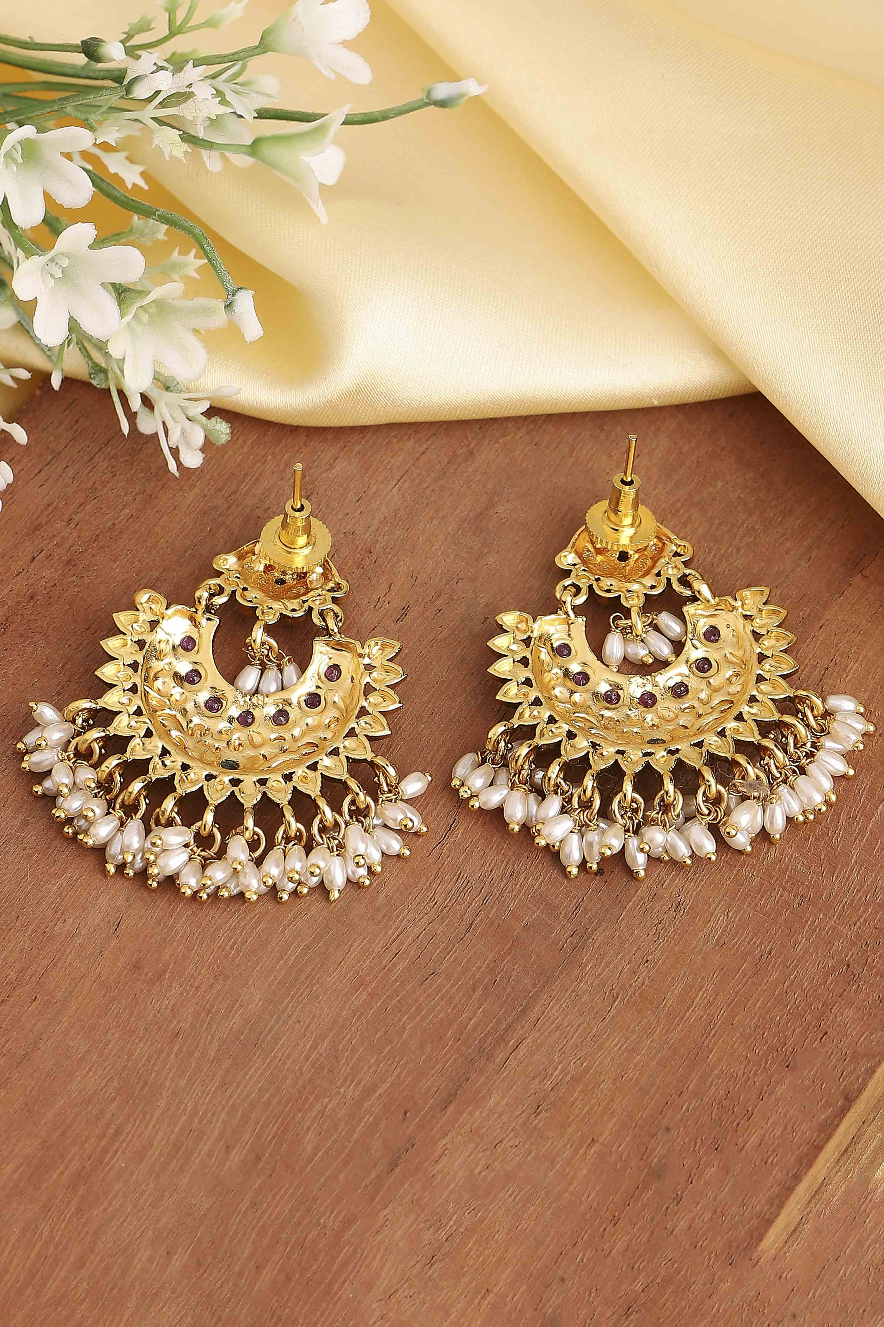 Gold Brass Chaandbali image number 2