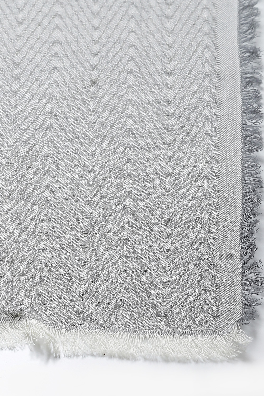 Grey Straight Cotton Solid Scarf image number 1