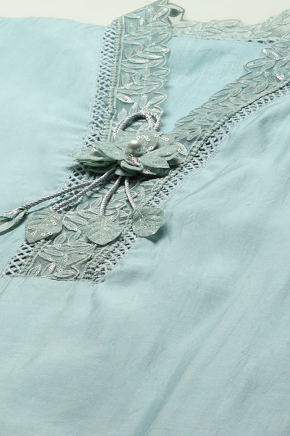 Pink Muslin Unstitched Suit Set image number 2