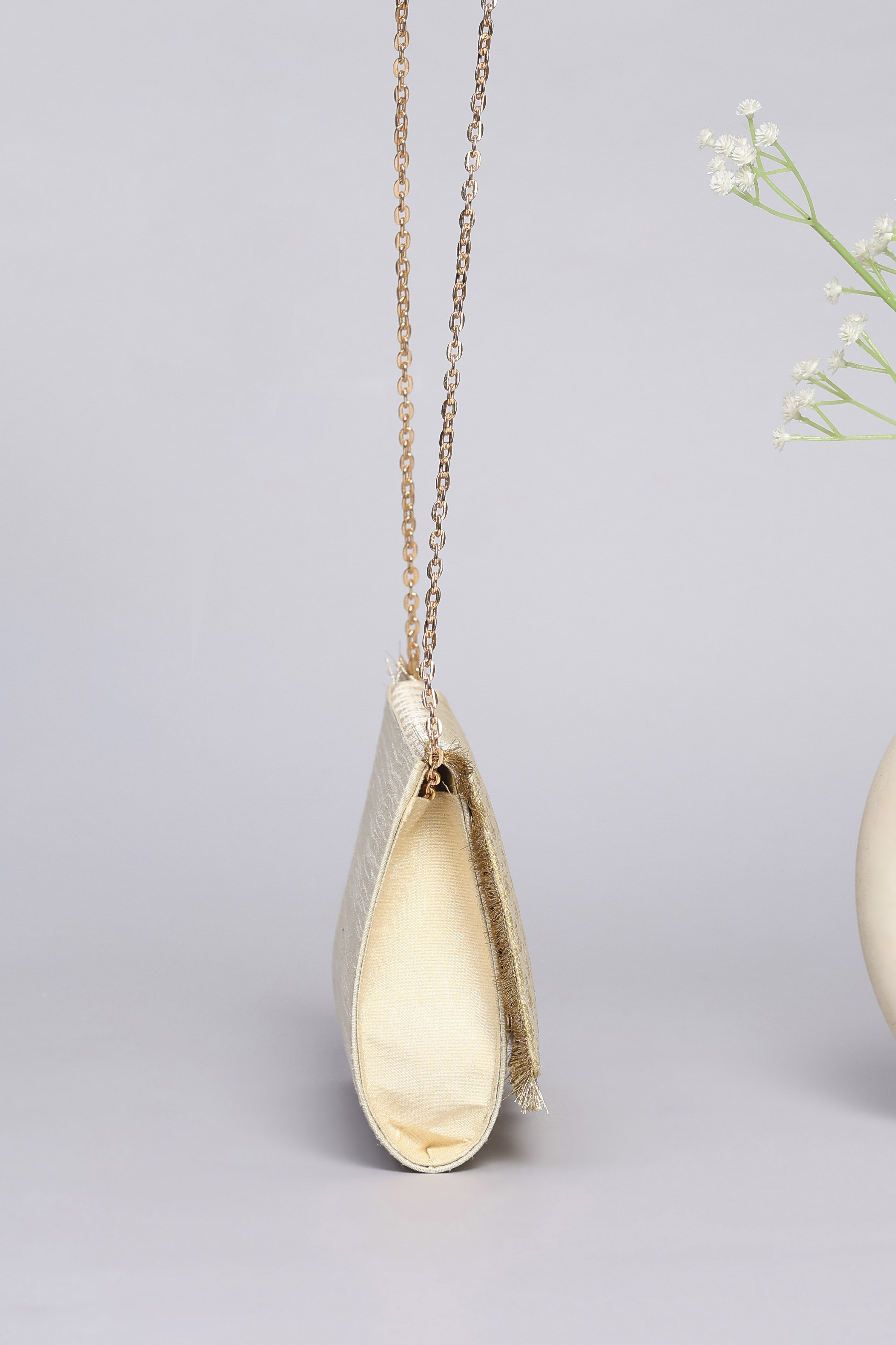 Gold Polycotton Clutch image number 4