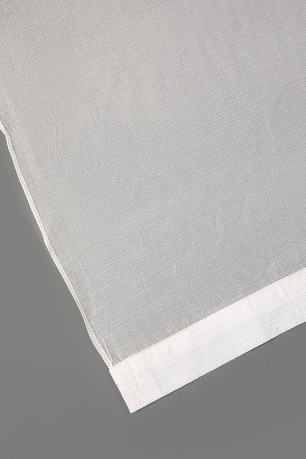 Off White Cotton Silk Anarkali Embroidered Suit Set image number 3