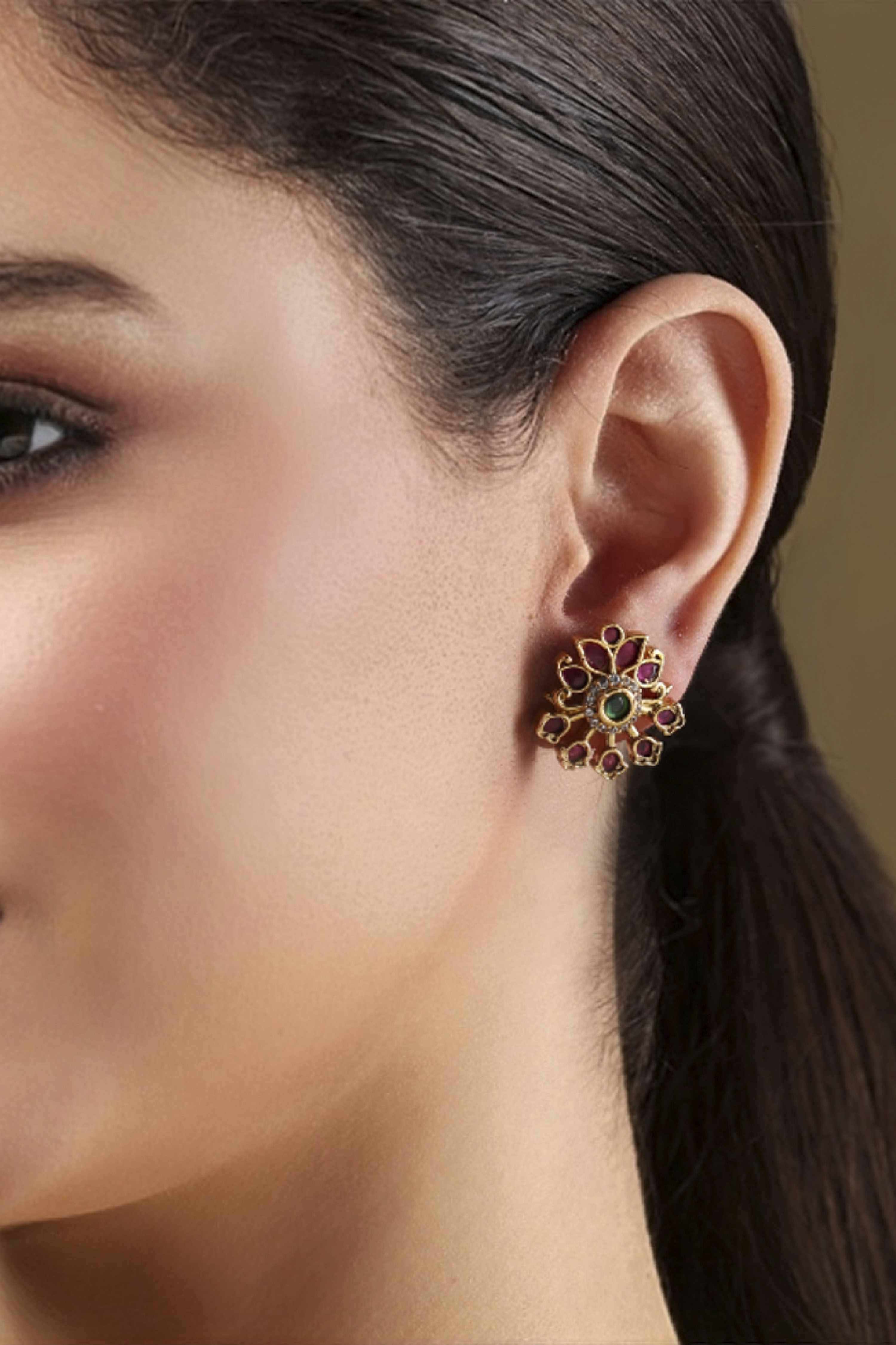 Multicolor Brass Studs image number 1