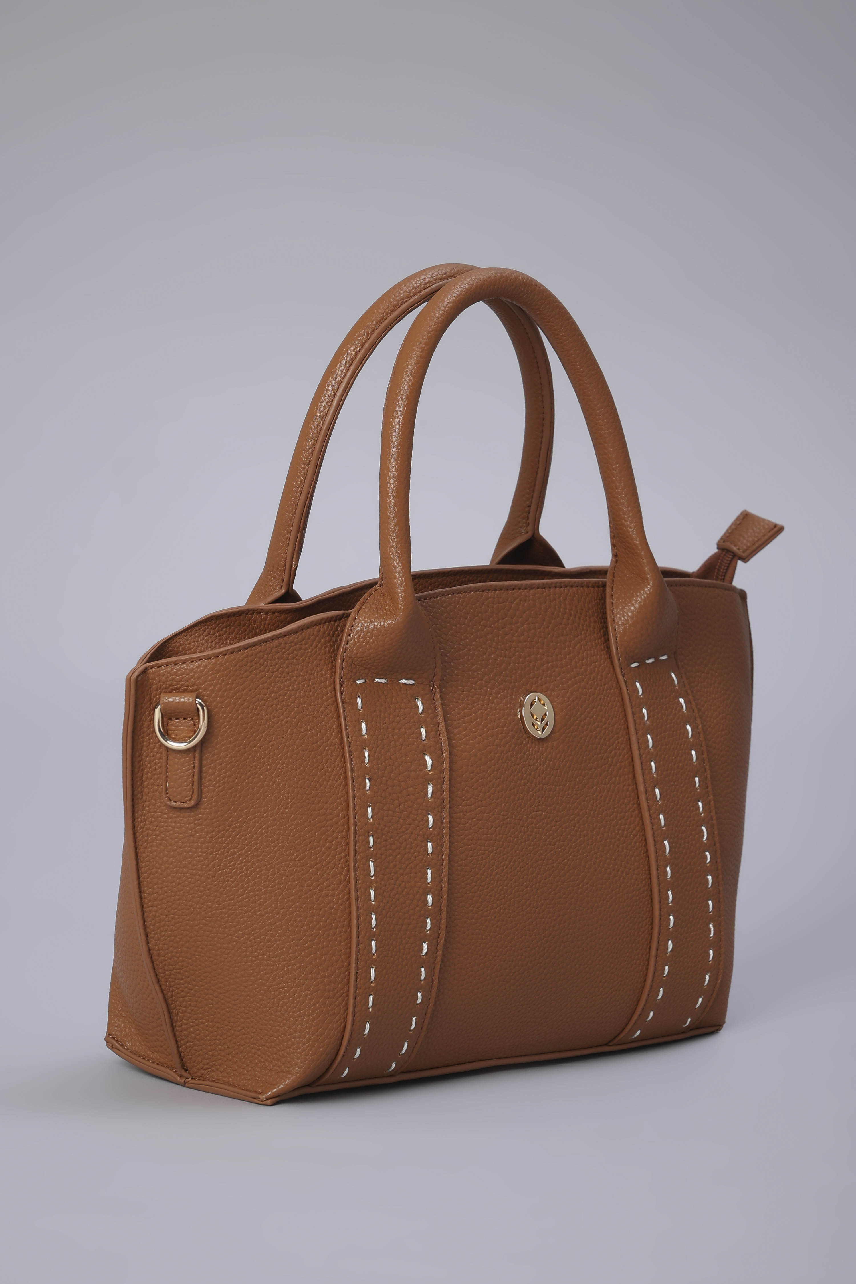 Tan PU Handbag image number 3