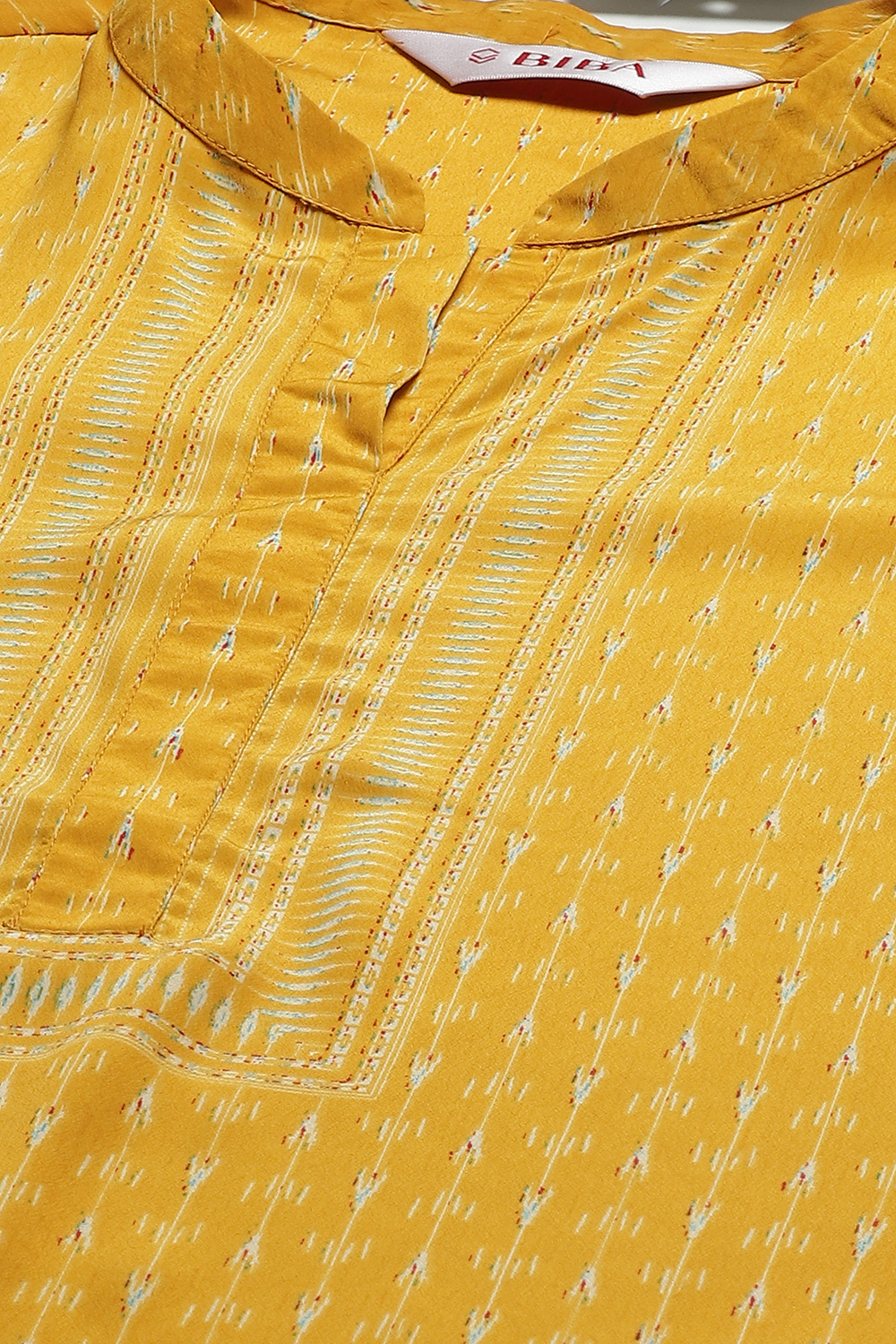 Yellow Crepe Digital Print Unstitched Suit Set image number 1