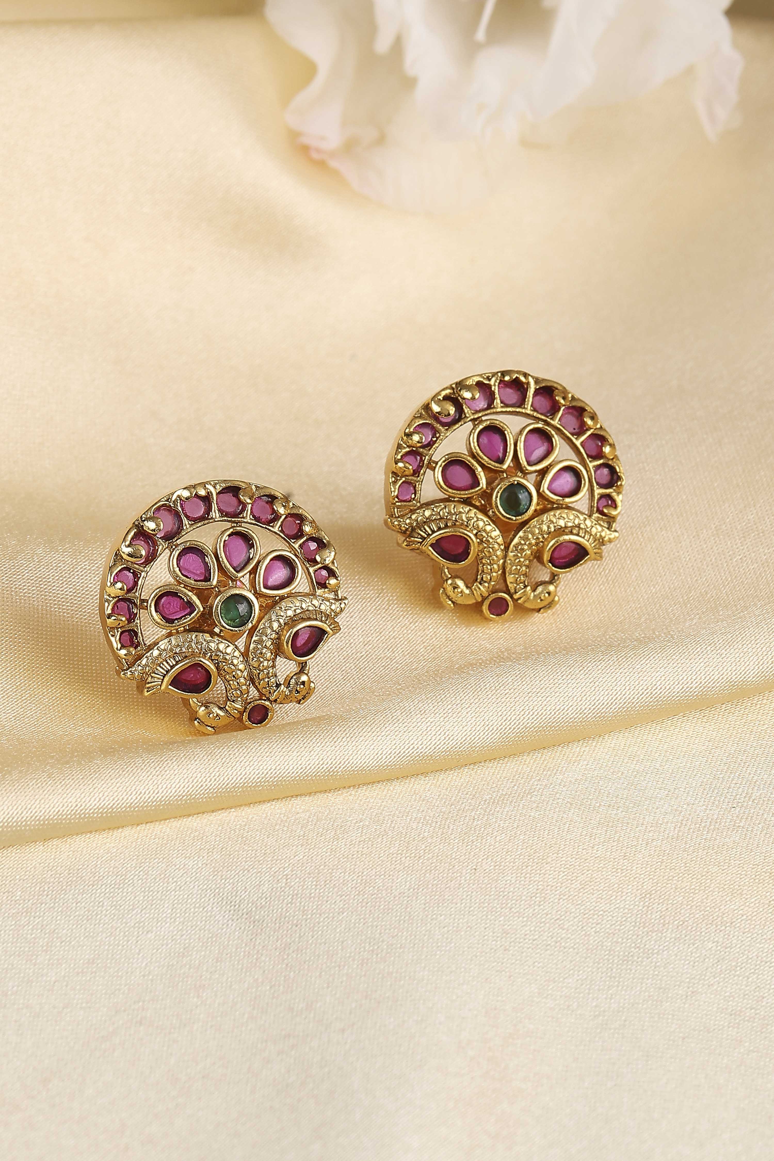 Multicolour Textured Earrings image number 0