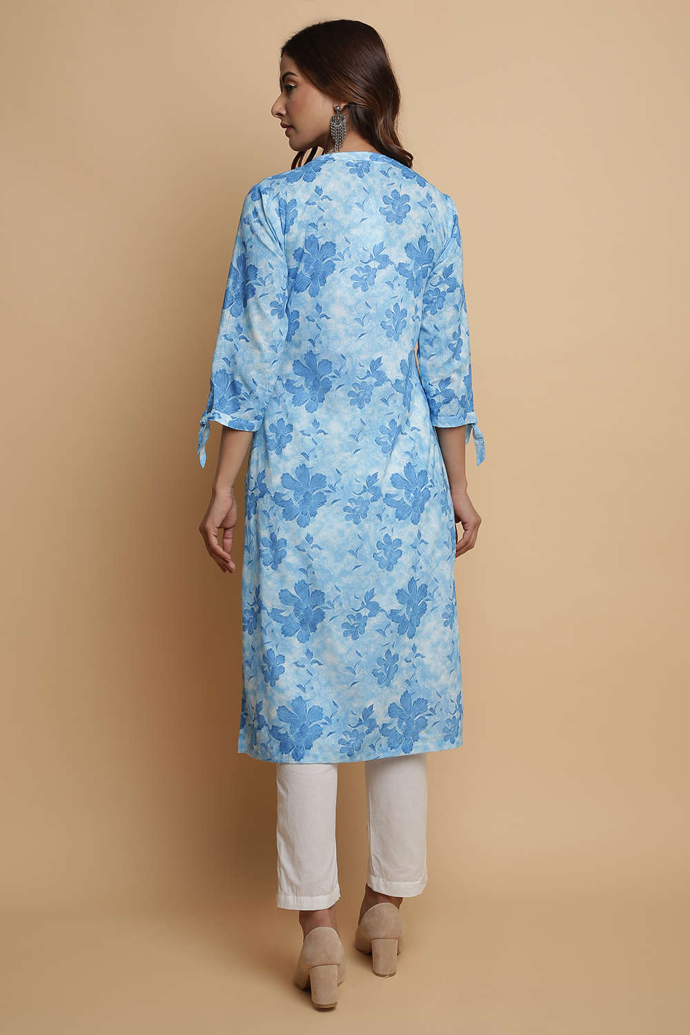 Brick Cotton Straight Kurta Pants Set image number 6