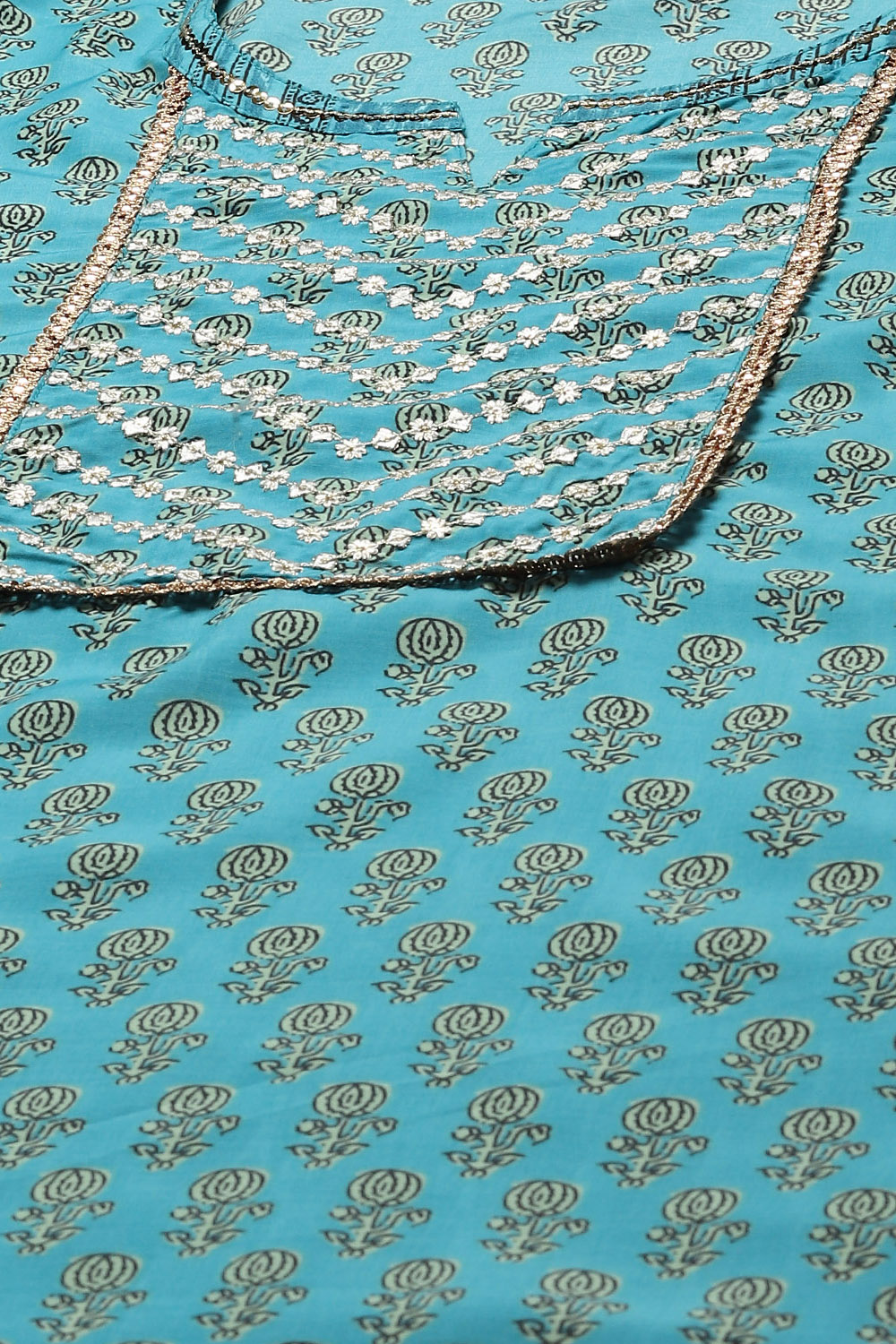 Teracota Poly Chiffon Straight Printed Kurta Palazzo Suit Set image number 1