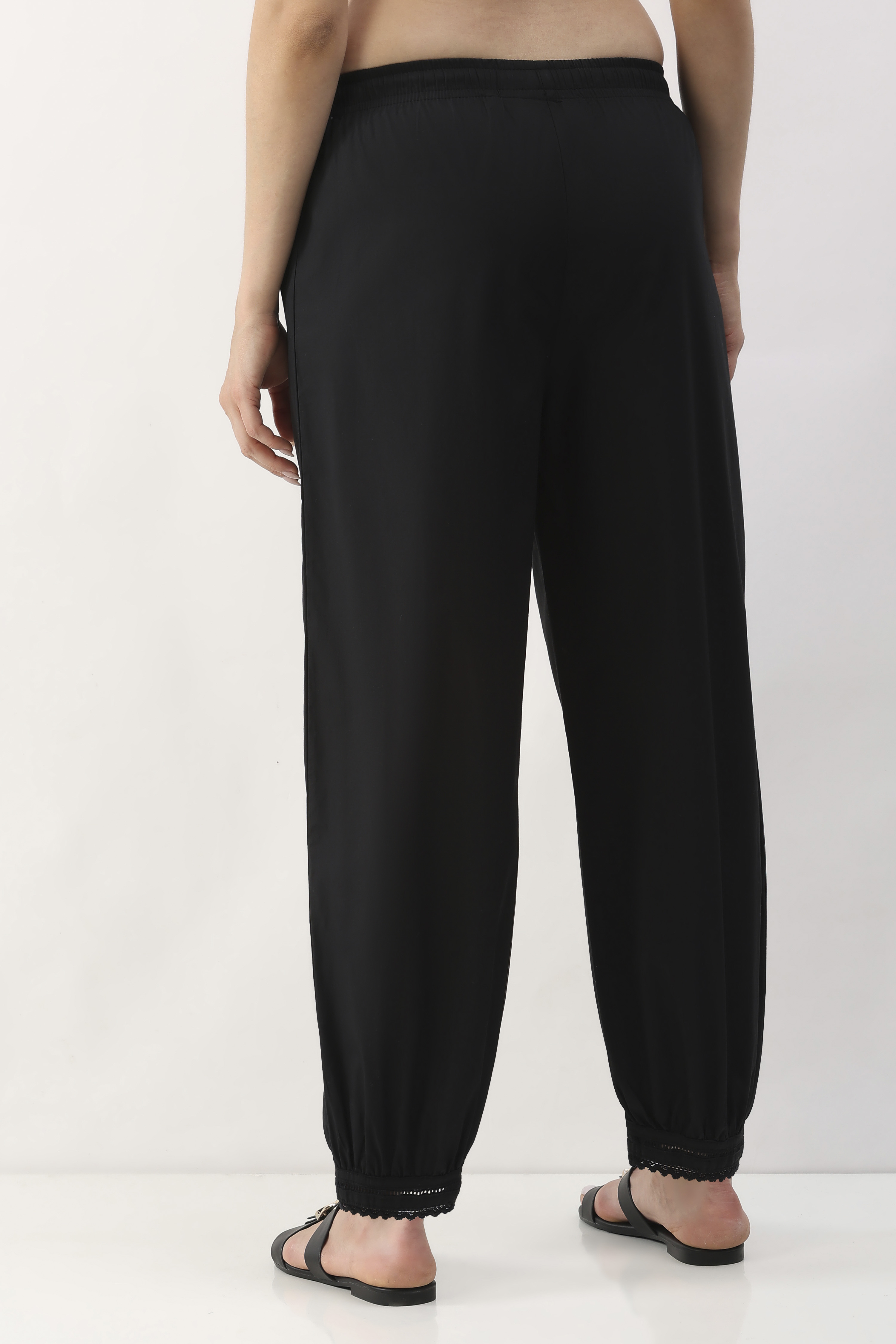 Black Cotton Regular Salwar image number 5